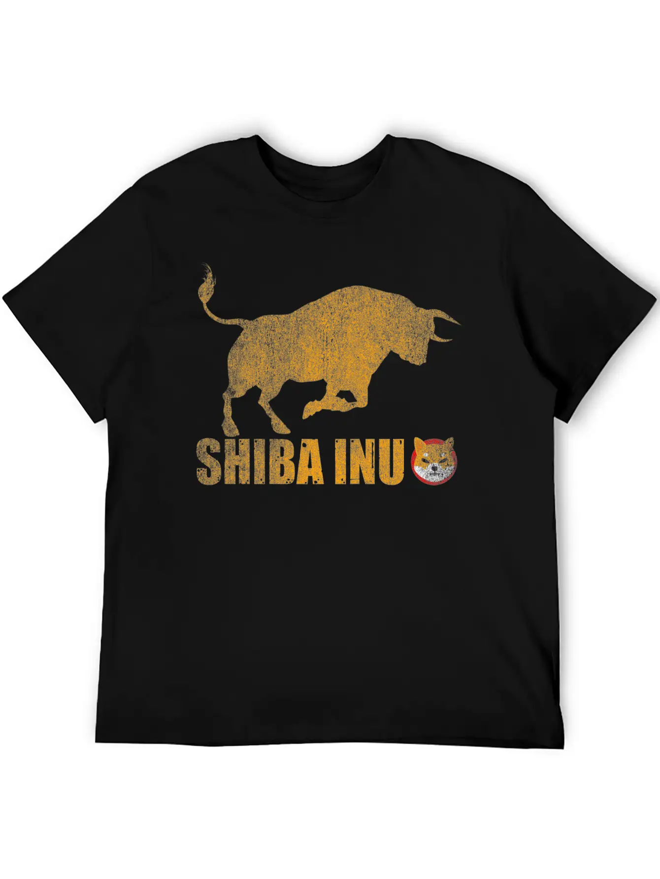 Vintage Bull Market Shiba Inu Coin Crypto Token Stylish Everyday T-Shirt – Unisex Basic Cotton Tee