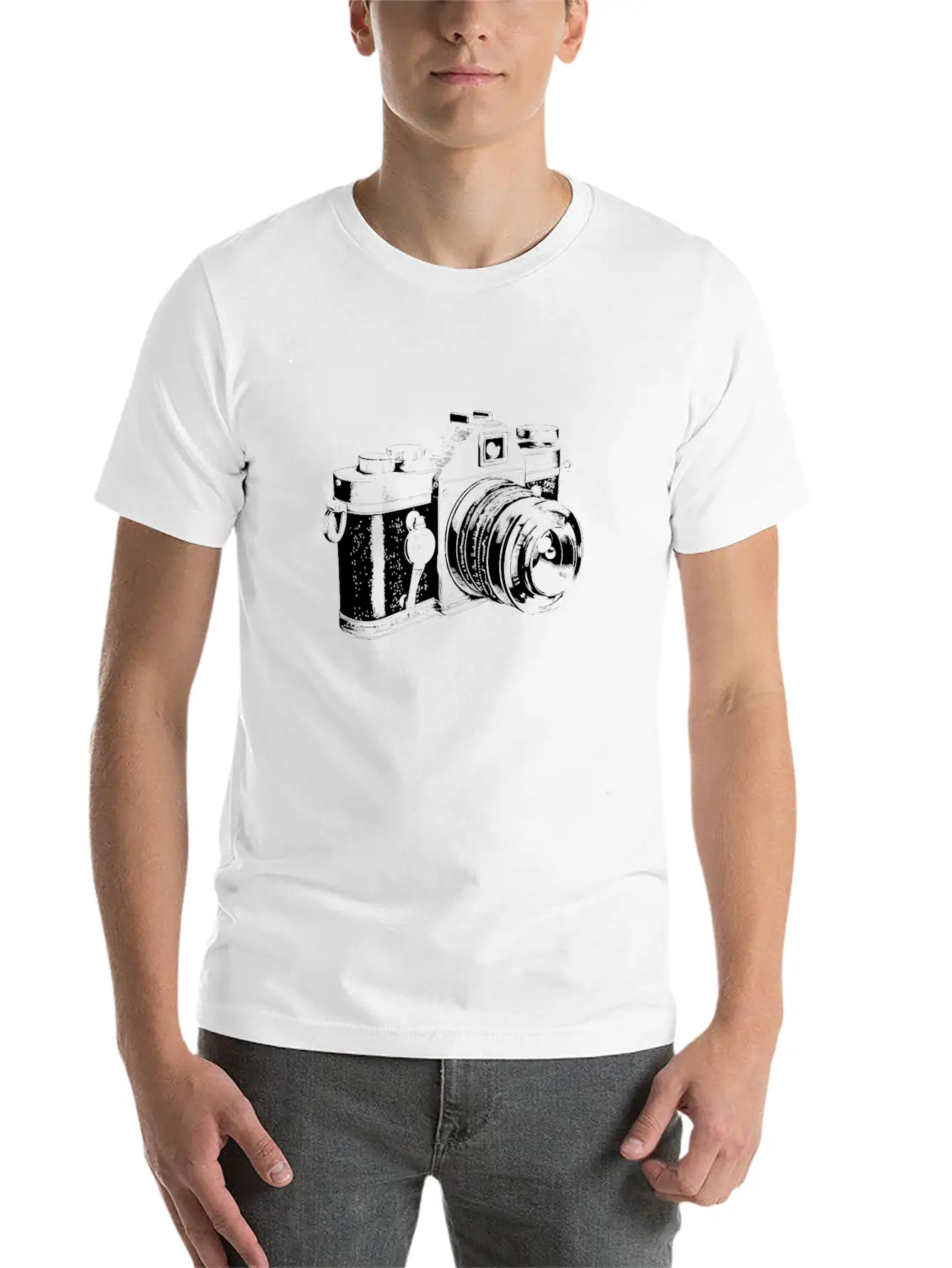Vintage Camera Photography Essential Cotton Tee For Daily Outfits – Unisex Style