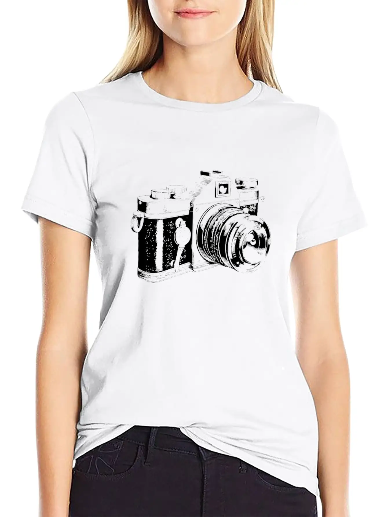 Vintage Camera Photography Essential Cotton Tee For Daily Outfits – Unisex Style