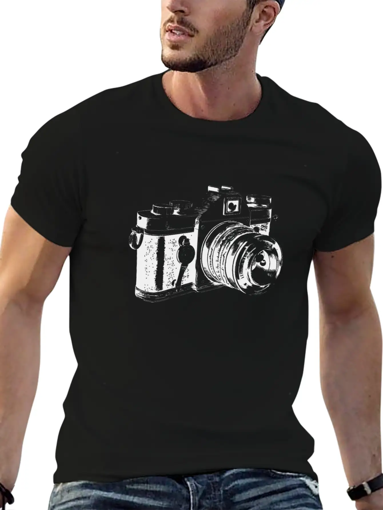 Vintage Camera Photography Essential Cotton Tee For Daily Outfits – Unisex Style