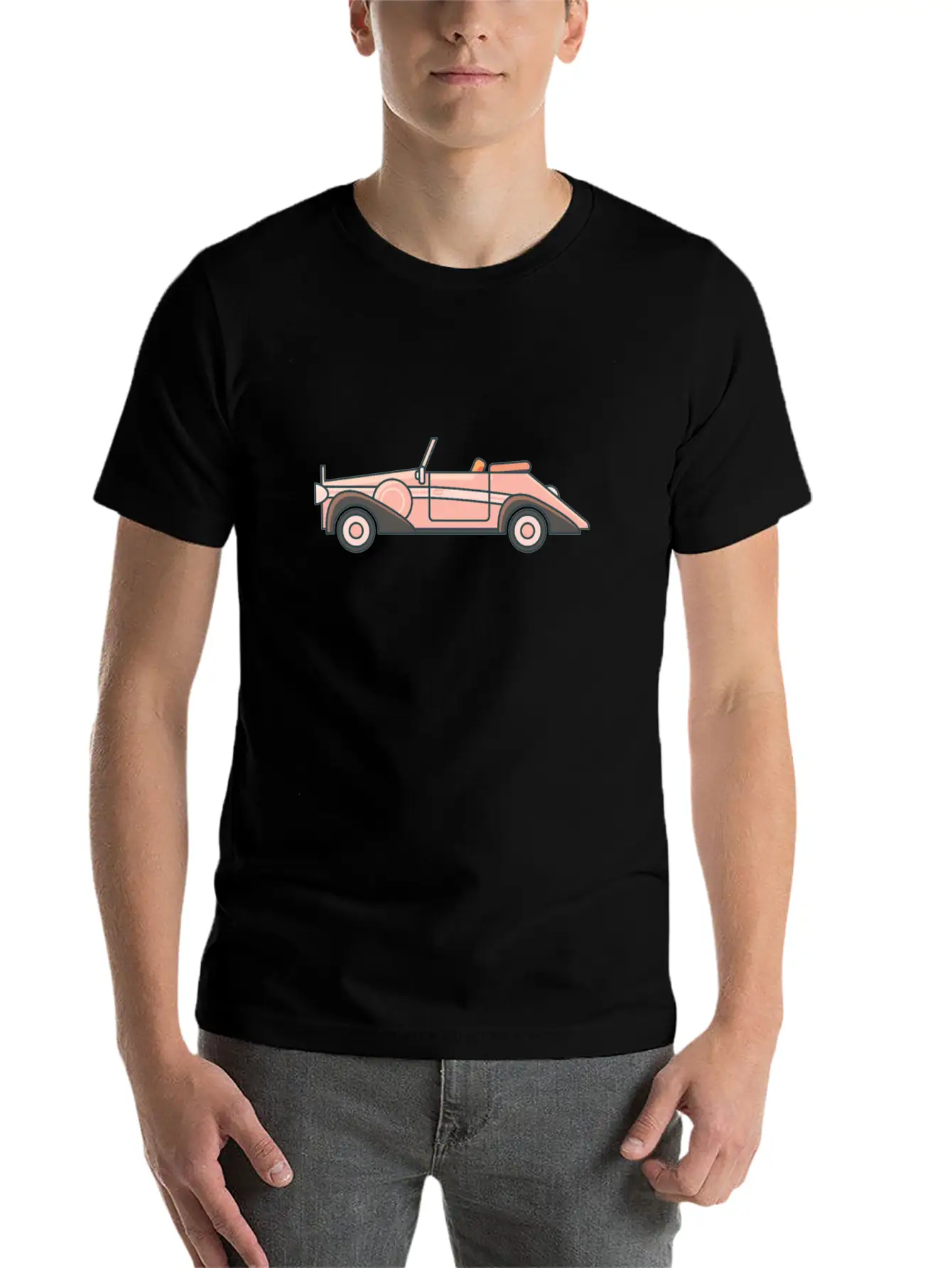 Vintage Car Lightweight Cotton T-Shirt – Daily Comfort Graphic Shirt