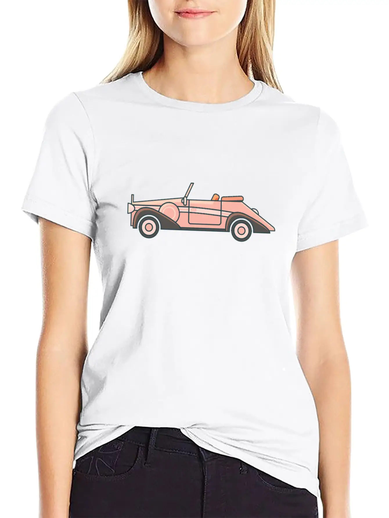 Vintage Car Lightweight Cotton T-Shirt – Daily Comfort Graphic Shirt