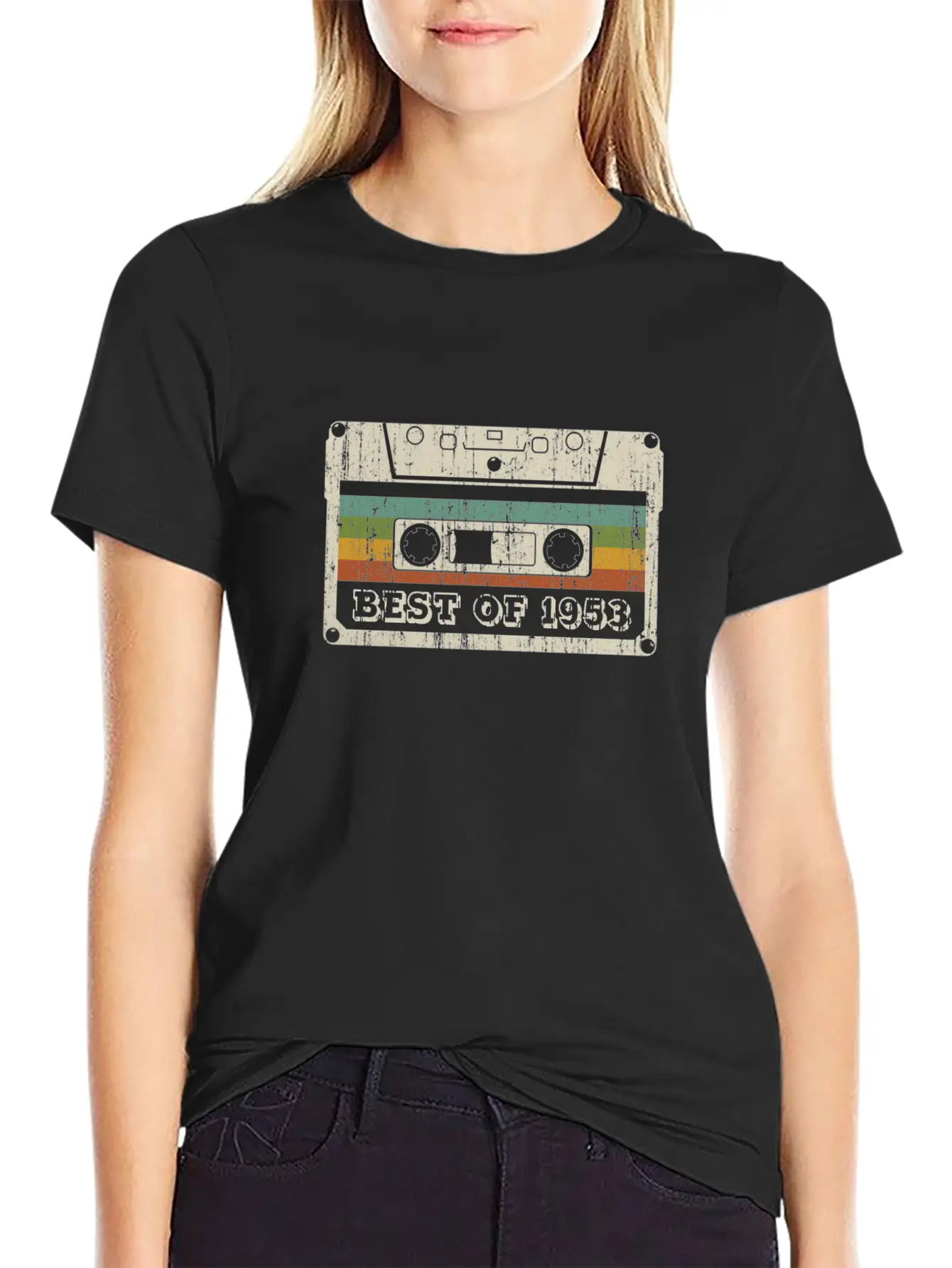 Vintage Cassette Best Of 1953 Birthday Gift Relaxed Everyday Tee – Lightweight And Durable Cotton