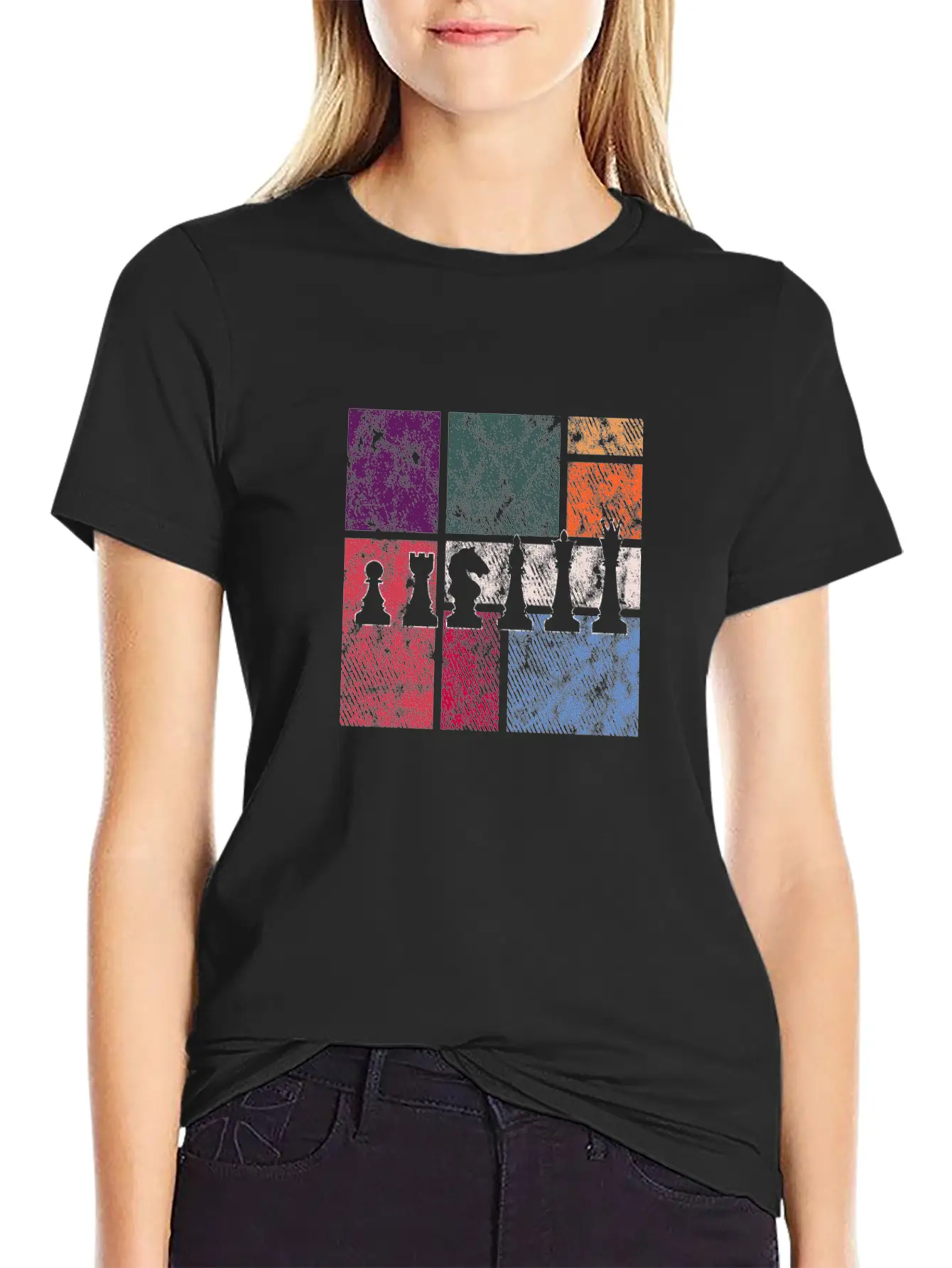 Vintage Chess – Retro Strategy Master Modern Fit Casual T-Shirt – Clean And Versatile Design