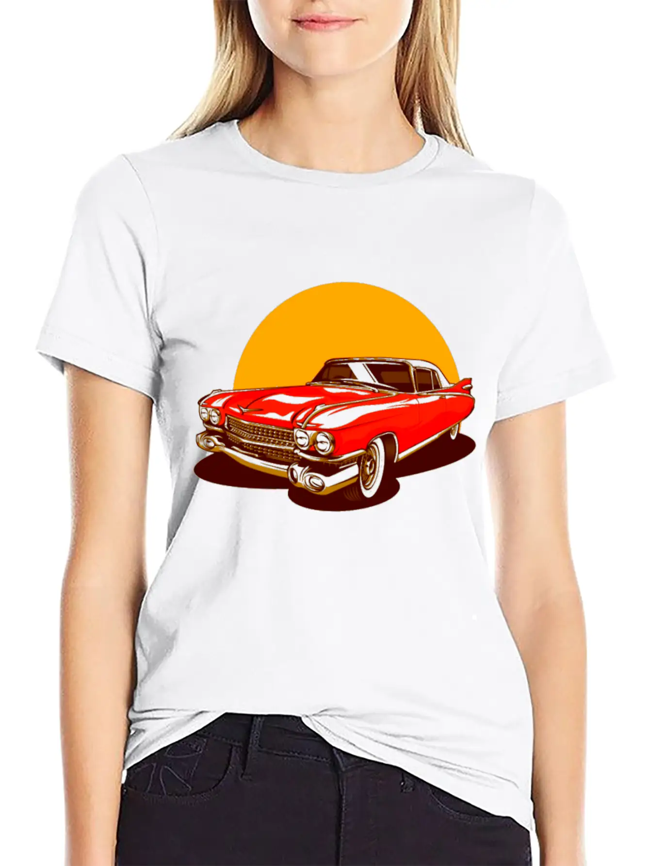 Vintage Classic Car Essential Cotton Tee For Daily Outfits – Unisex Style