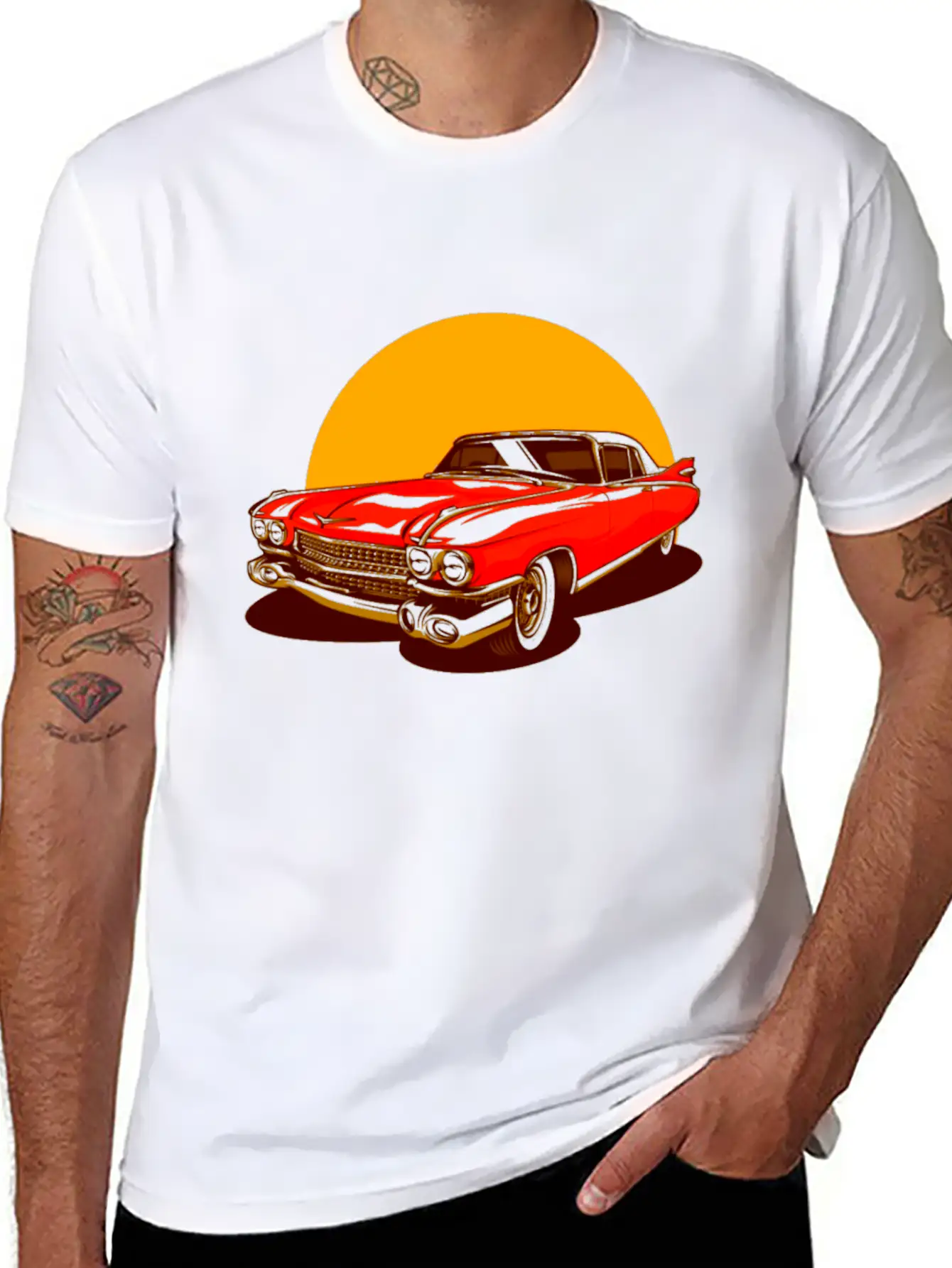 Vintage Classic Car Soft Cotton Short Sleeve Tee – Unisex Wardrobe Staple