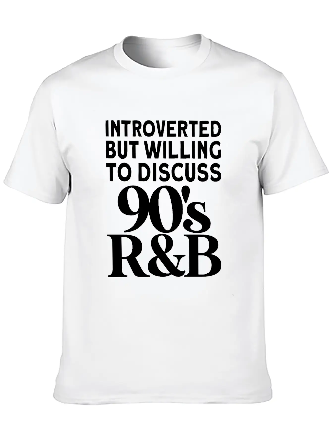 Vintage Introverted But Willing To Discuss 90s Rnb Modern Fit Casual T-Shirt – Clean And Versatile Design
