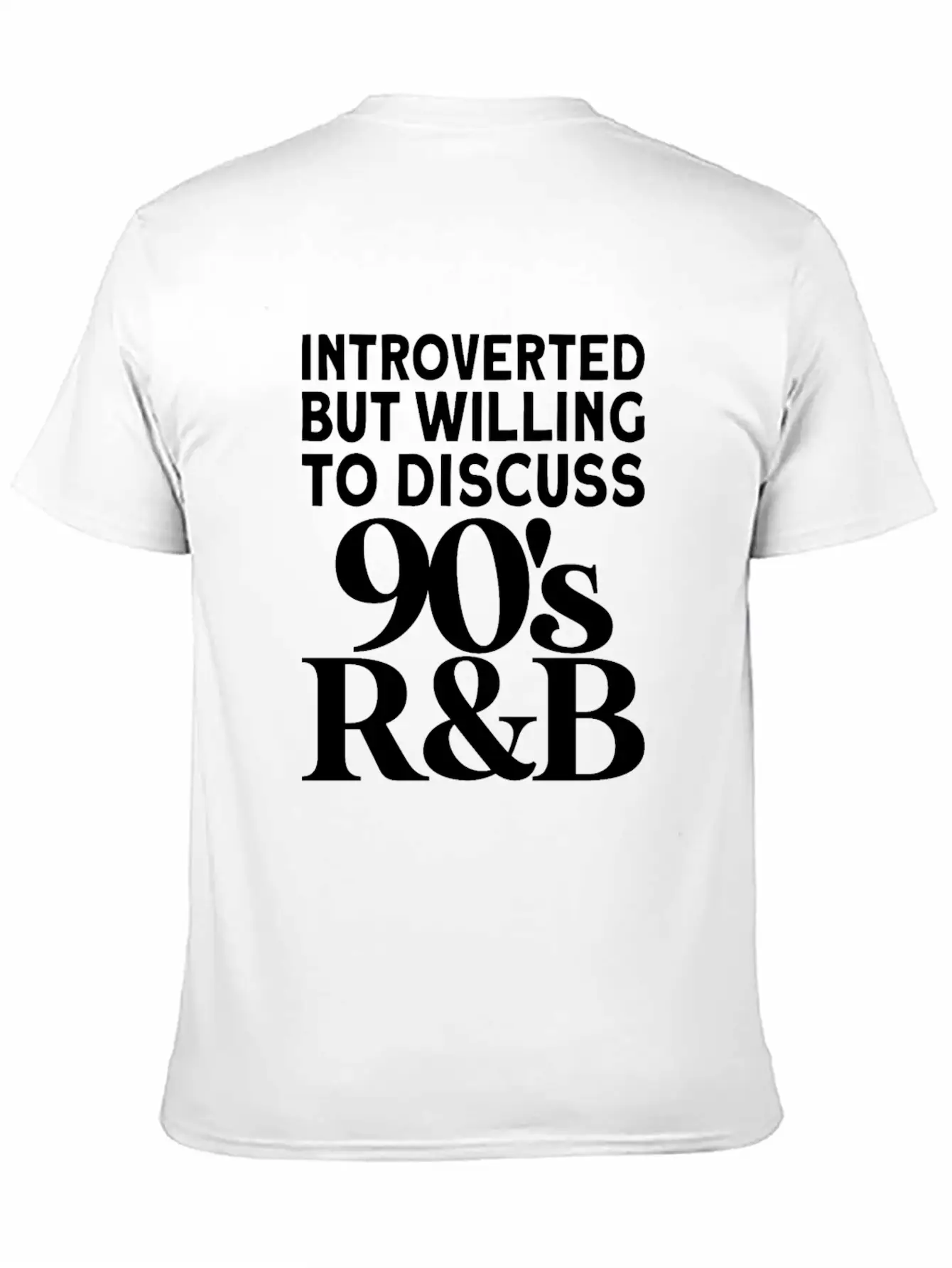 Vintage Introverted But Willing To Discuss 90s Rnb Modern Fit Casual T-Shirt – Clean And Versatile Design