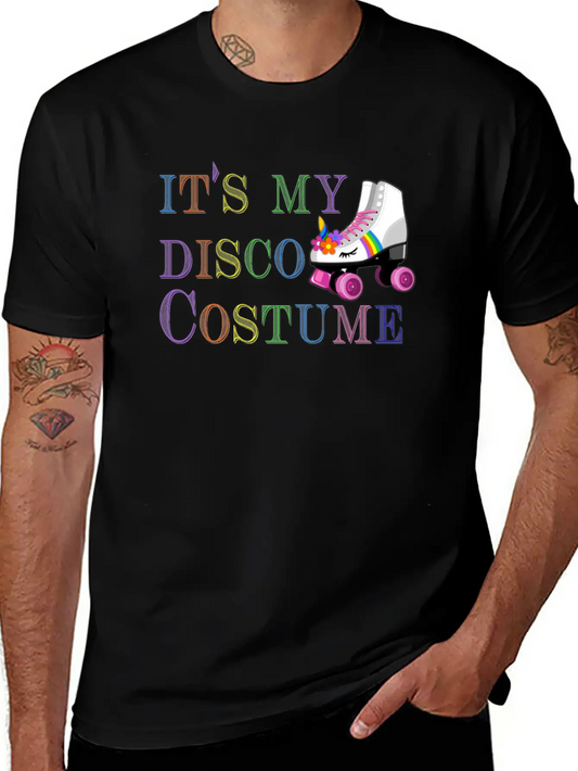 Vintage Its My Disco Costume 80'Retro Themed Desig Lightweight Cotton T-Shirt – Daily Comfort Graphic Shirt