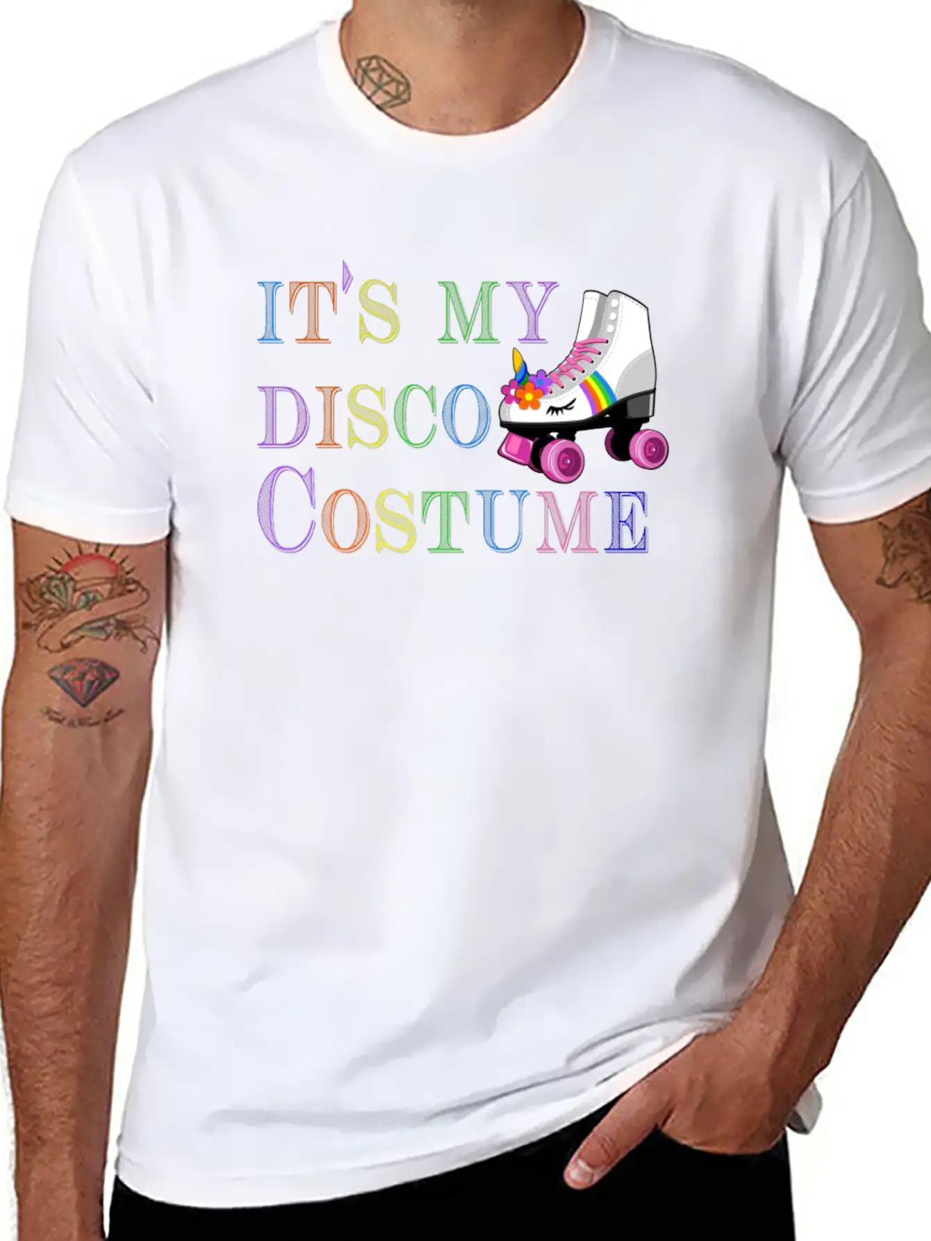 Vintage Its My Disco Costume 80'Retro Themed Desig Lightweight Cotton T-Shirt – Daily Comfort Graphic Shirt