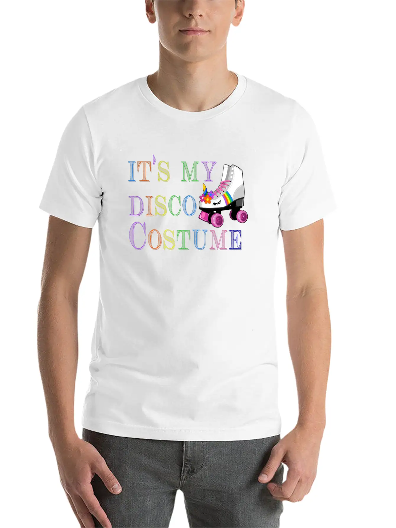 Vintage Its My Disco Costume 80'Retro Themed Desig Lightweight Cotton T-Shirt – Daily Comfort Graphic Shirt