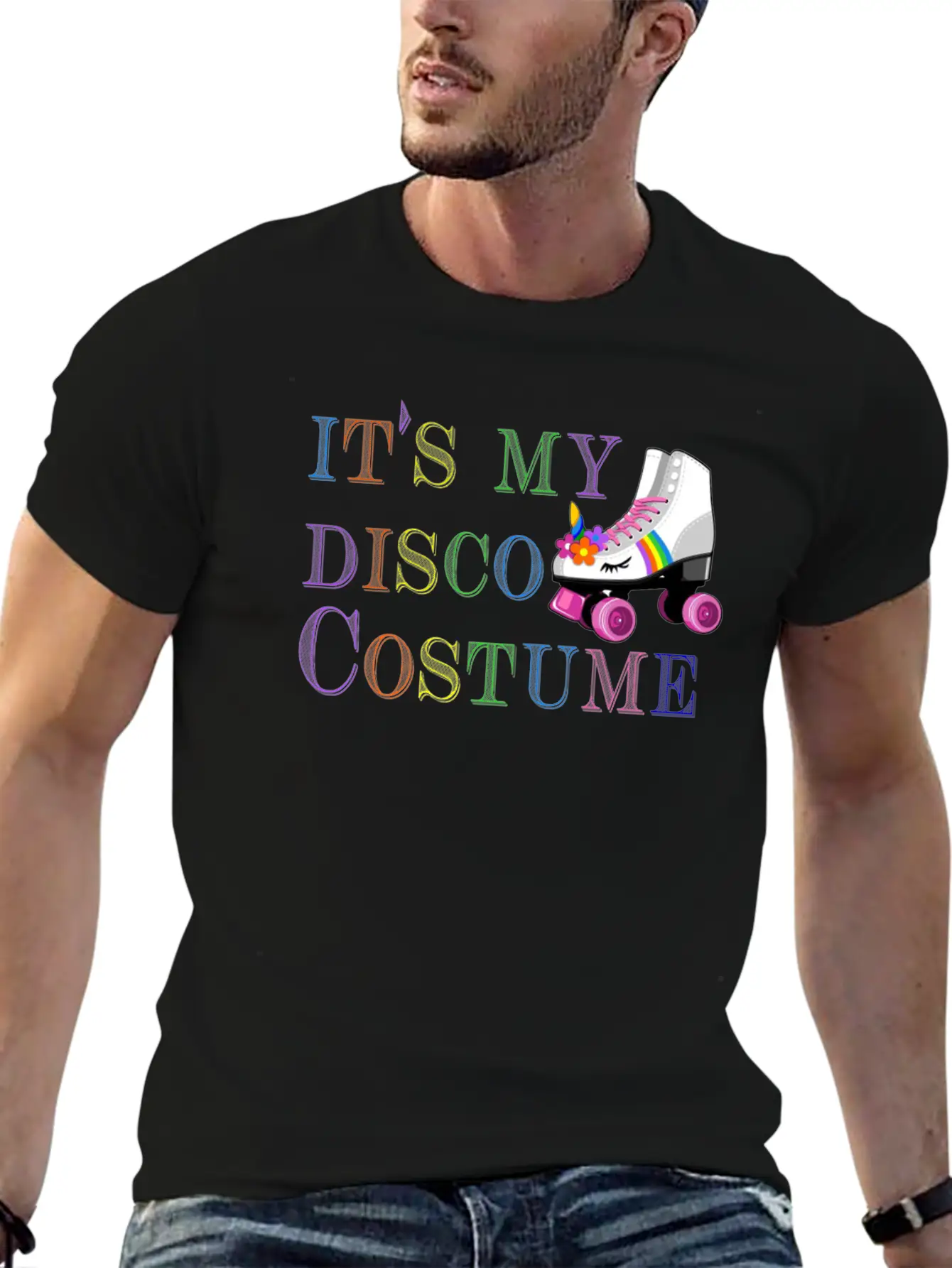 Vintage Its My Disco Costume 80'Retro Themed Desig Lightweight Cotton T-Shirt – Daily Comfort Graphic Shirt