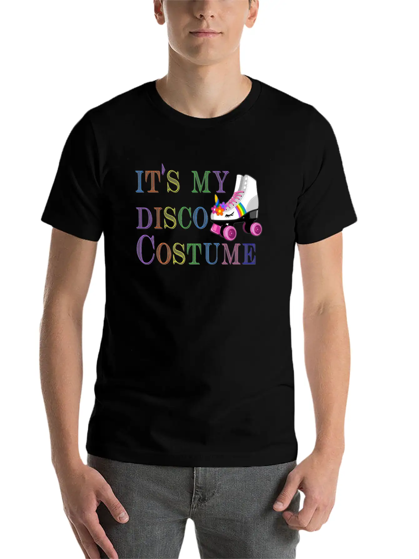 Vintage Its My Disco Costume 80'Retro Themed Desig Lightweight Cotton T-Shirt – Daily Comfort Graphic Shirt