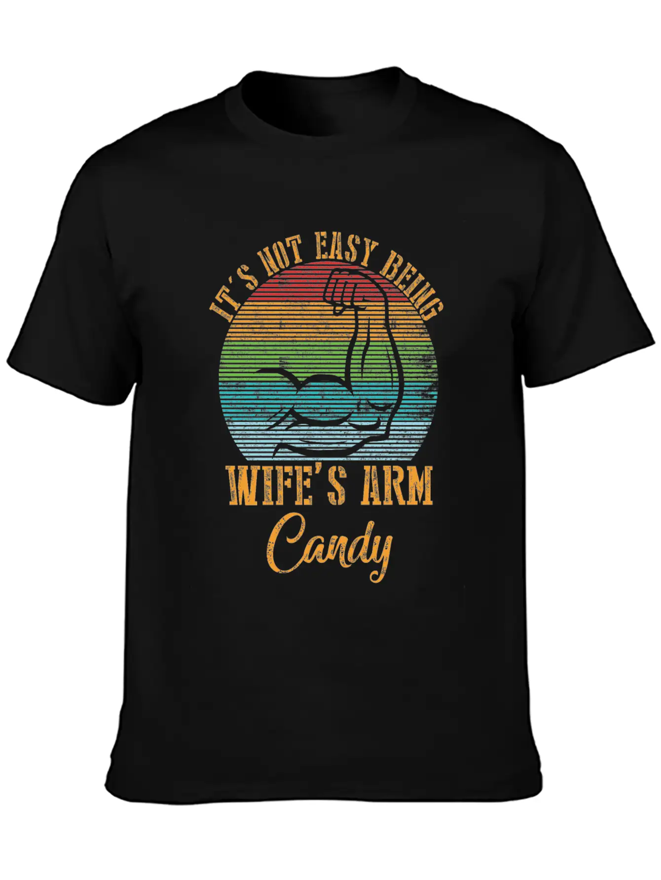 Vintage It's Not Easy Being My Wifes Arm Candy Sun Modern Fit Casual T-Shirt – Clean And Versatile Design