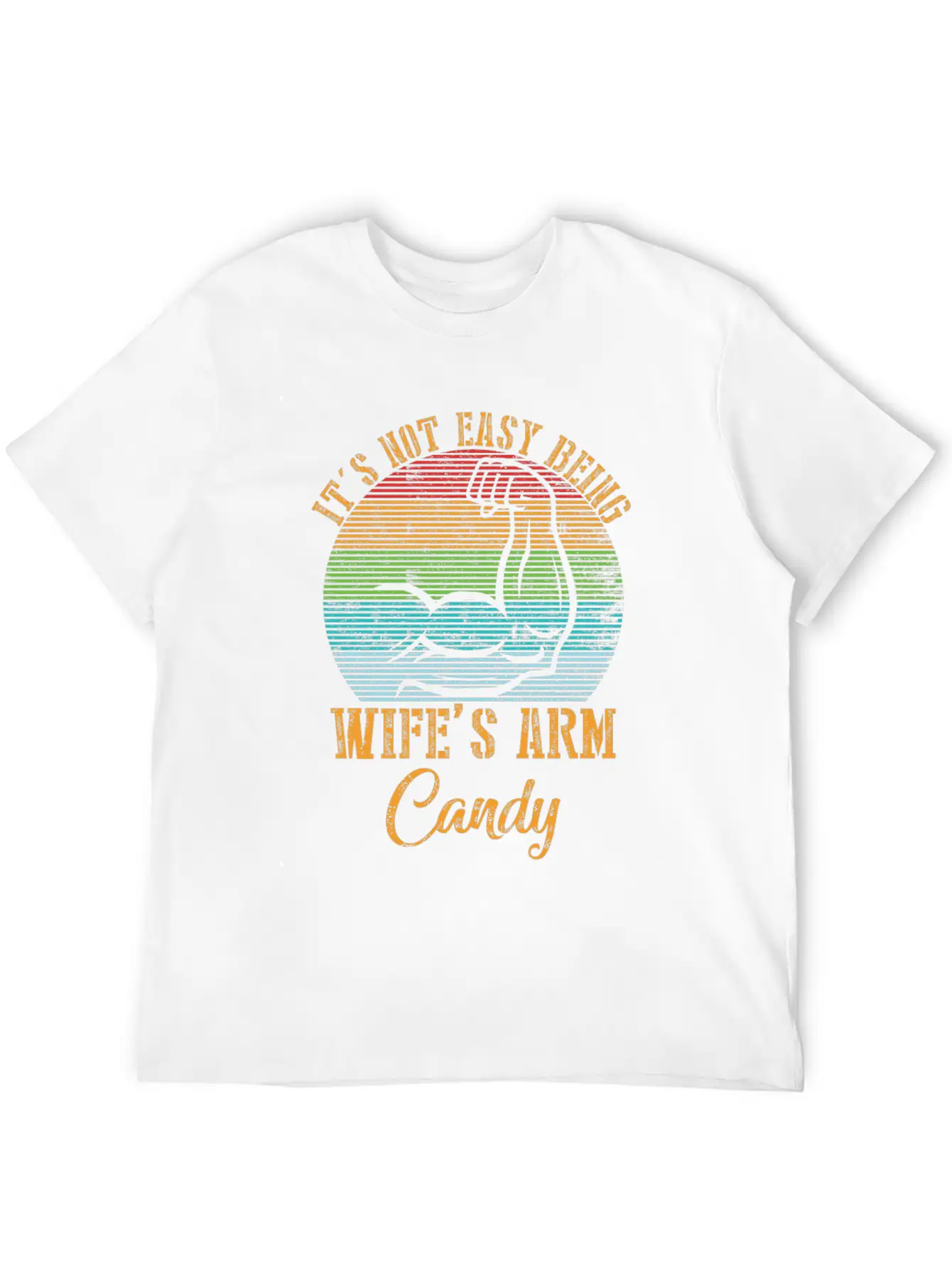 Vintage It's Not Easy Being My Wifes Arm Candy Sun Modern Fit Casual T-Shirt – Clean And Versatile Design