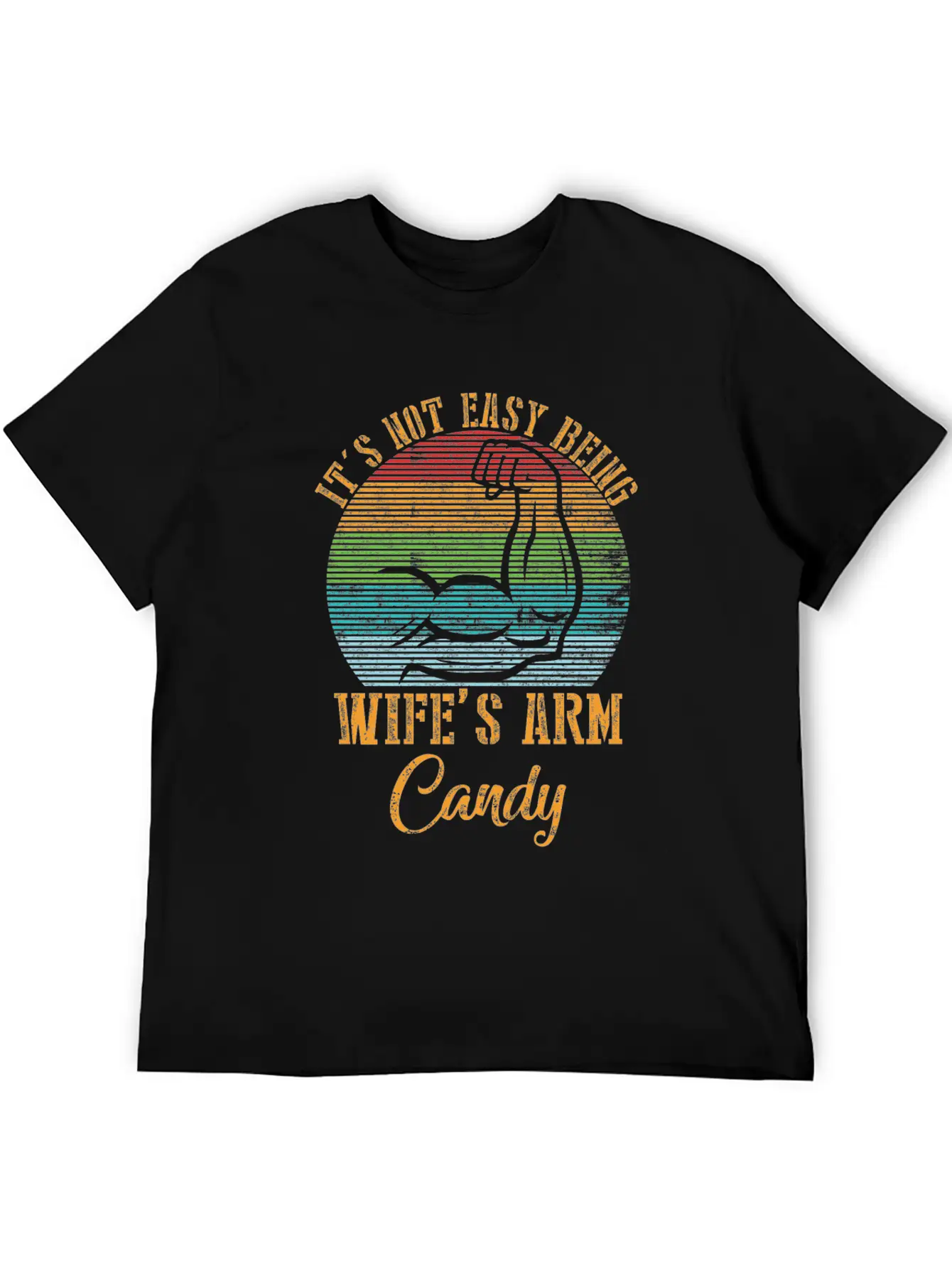 Vintage It's Not Easy Being My Wifes Arm Candy Sun Modern Fit Casual T-Shirt – Clean And Versatile Design