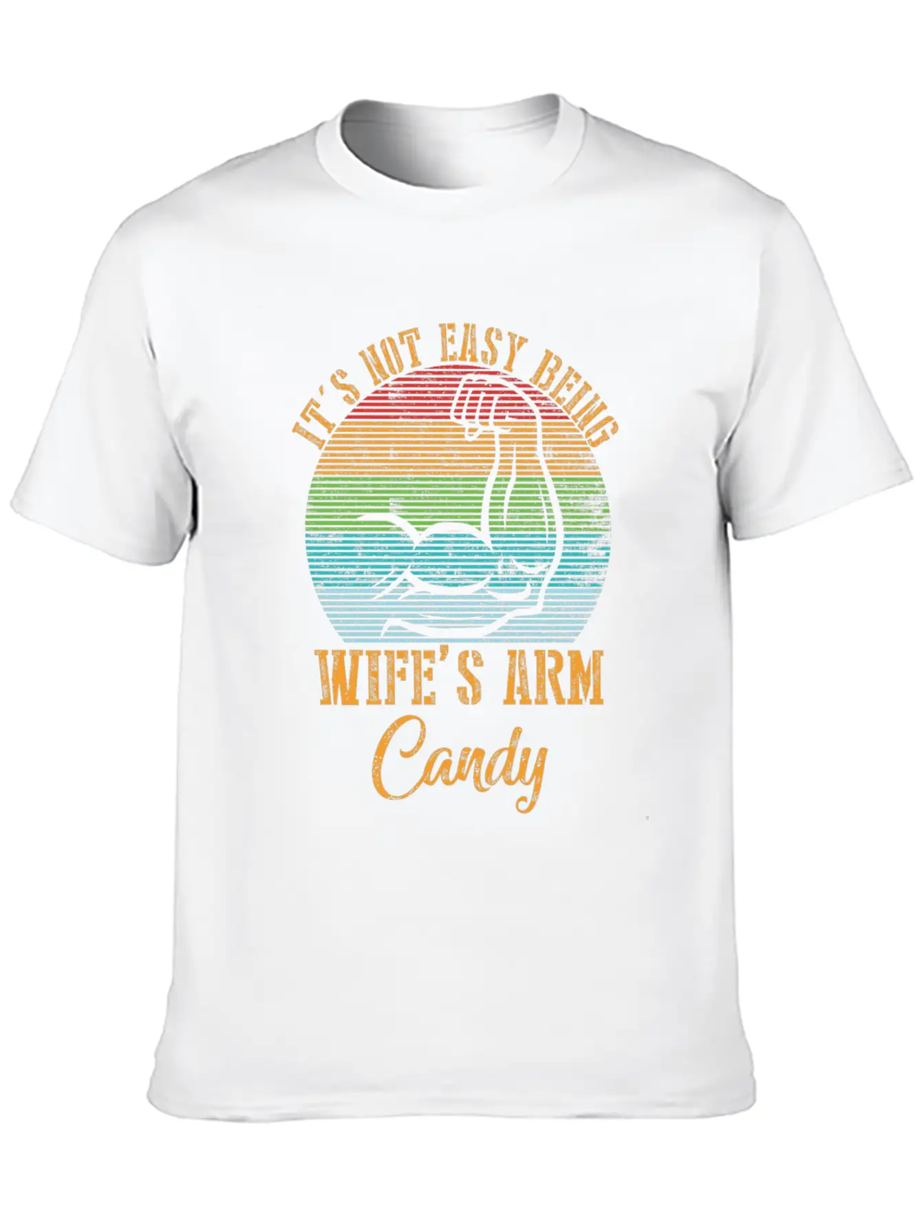 Vintage It's Not Easy Being My Wifes Arm Candy Sun Modern Fit Casual T-Shirt – Clean And Versatile Design