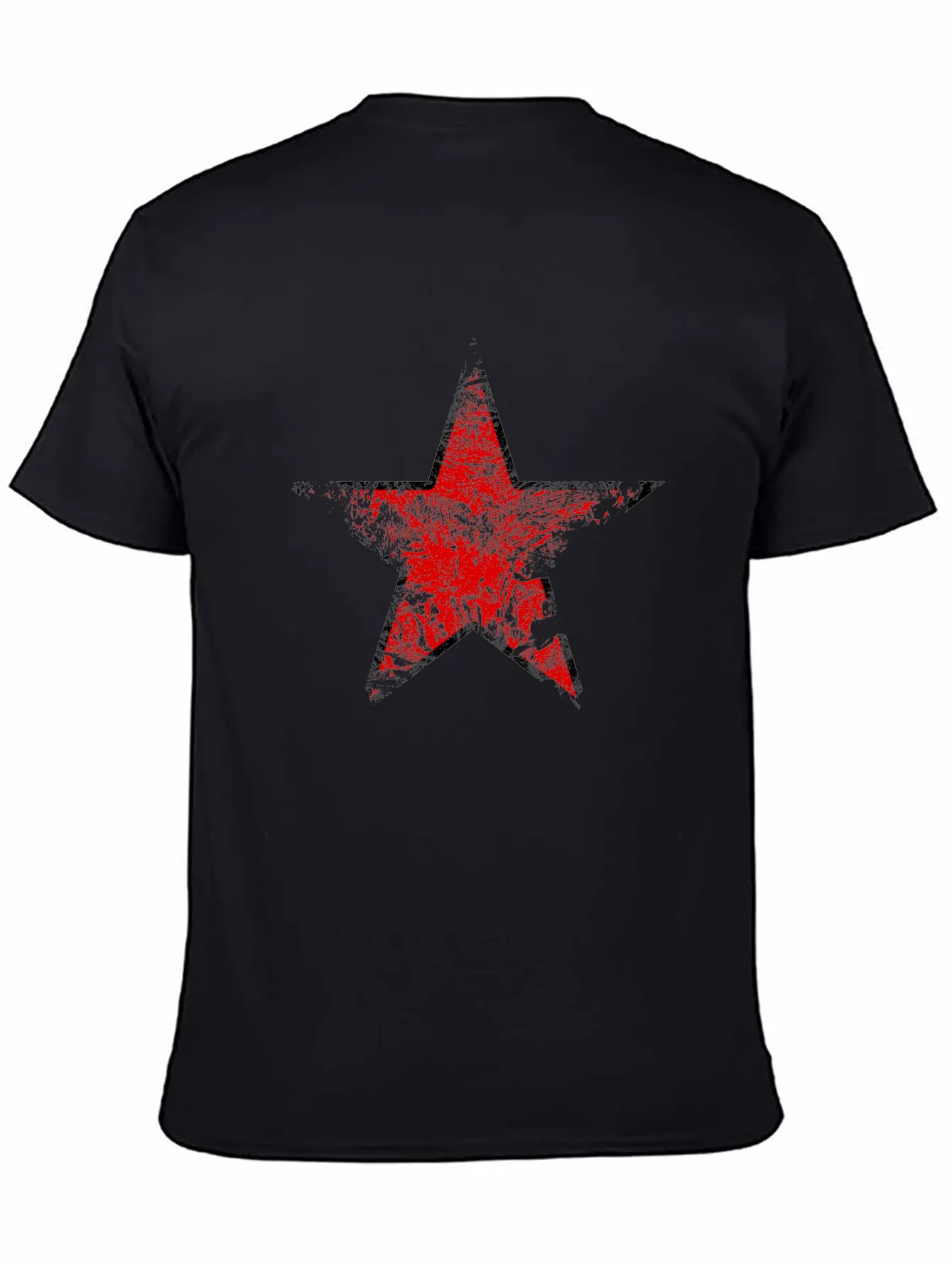 Vintage Looking Red Star Lightweight Cotton T-Shirt – Daily Comfort Graphic Shirt