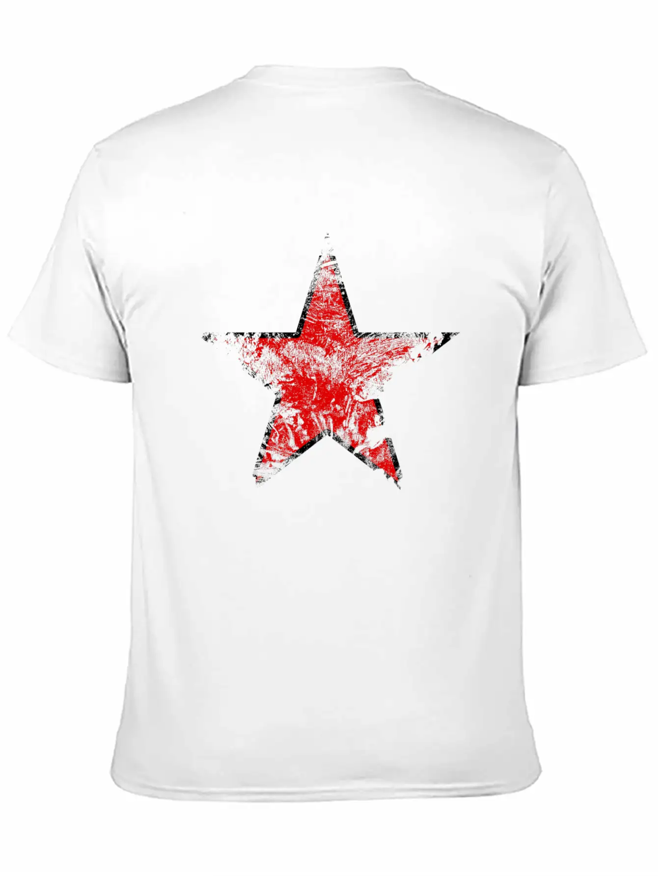 Vintage Looking Red Star Lightweight Cotton T-Shirt – Daily Comfort Graphic Shirt