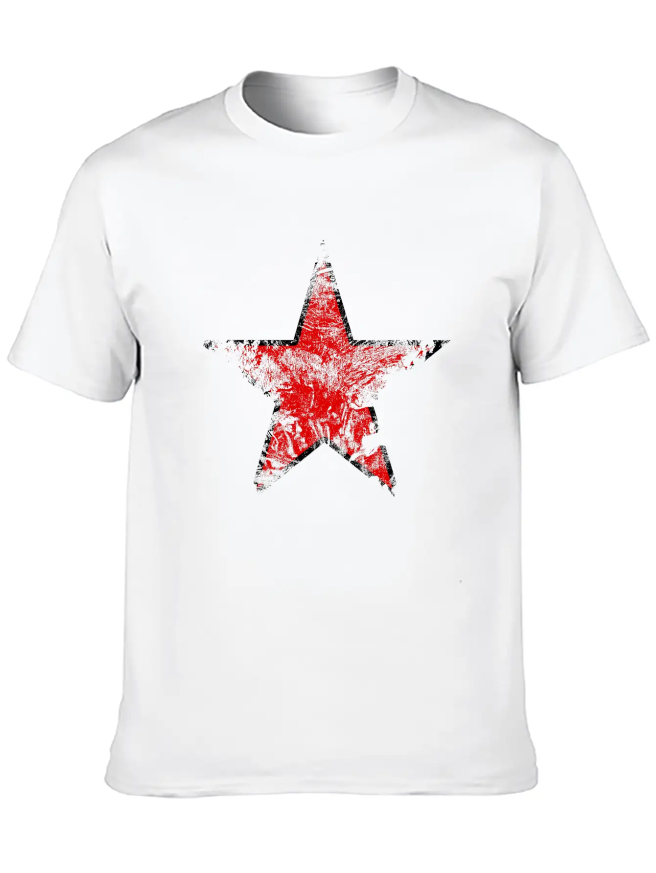 Vintage Looking Red Star Lightweight Cotton T-Shirt – Daily Comfort Graphic Shirt