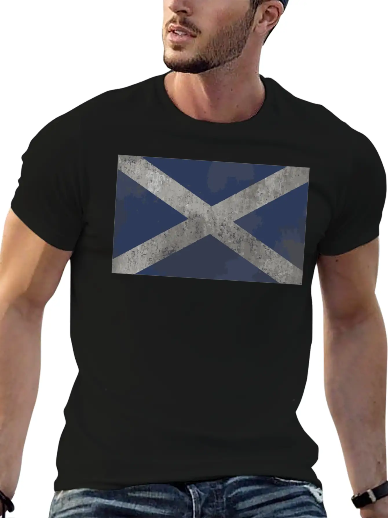 Vintage Scotland Flag Modern Fit Casual T-Shirt ��� Clean And Versatile Design