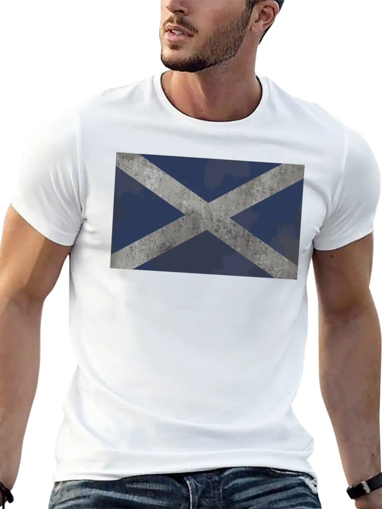 Vintage Scotland Flag Modern Fit Casual T-Shirt ��� Clean And Versatile Design