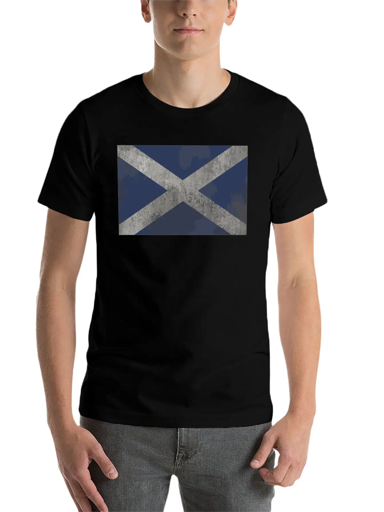 Vintage Scotland Flag Modern Fit Casual T-Shirt ��� Clean And Versatile Design