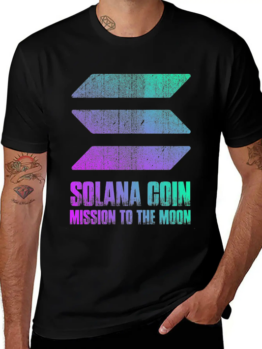 Vintage Solana Coin Mission To The Moon Crypto Soft Cotton Short Sleeve Tee – Unisex Wardrobe Staple