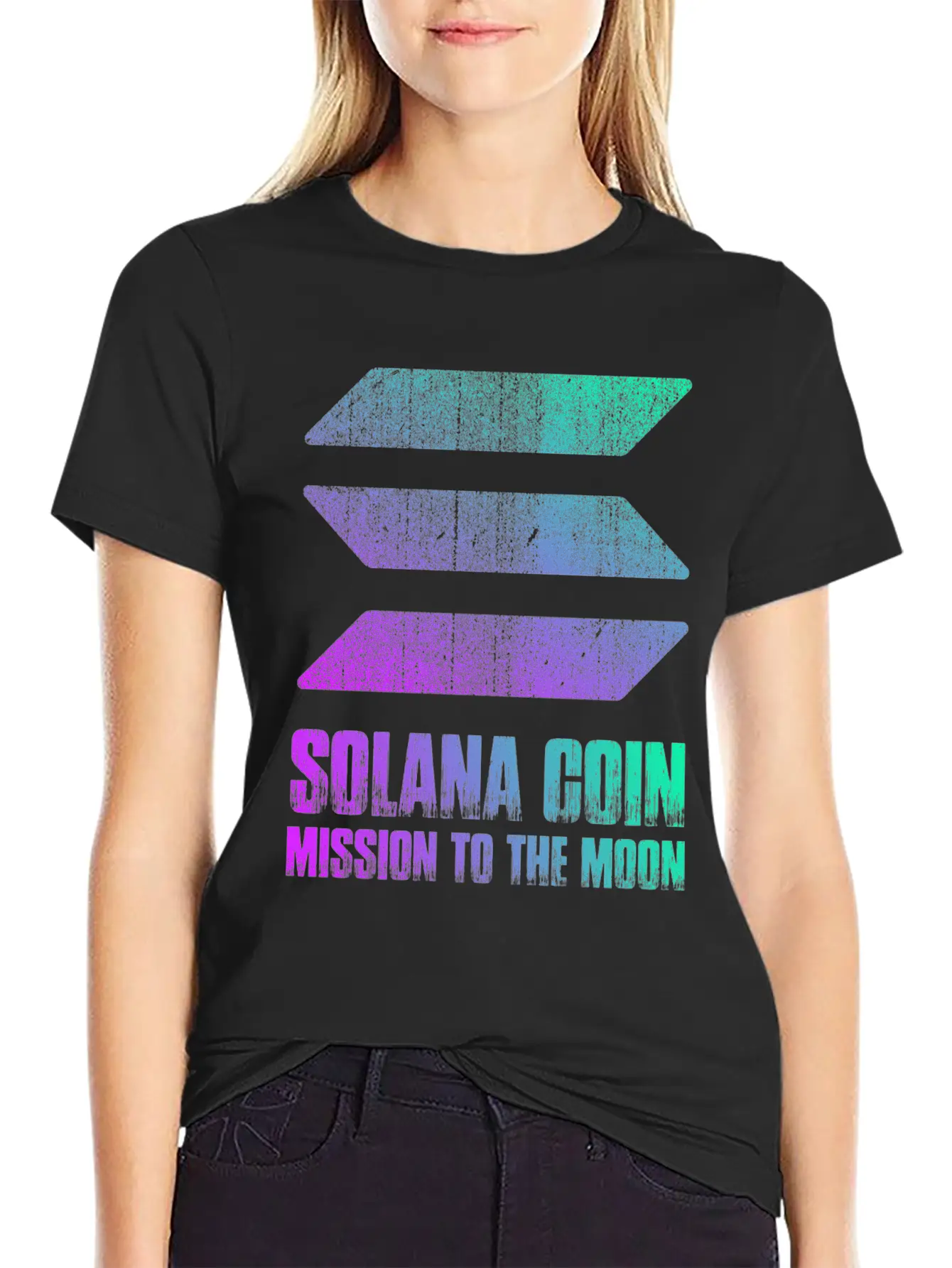Vintage Solana Coin Mission To The Moon Crypto Soft Cotton Short Sleeve Tee – Unisex Wardrobe Staple