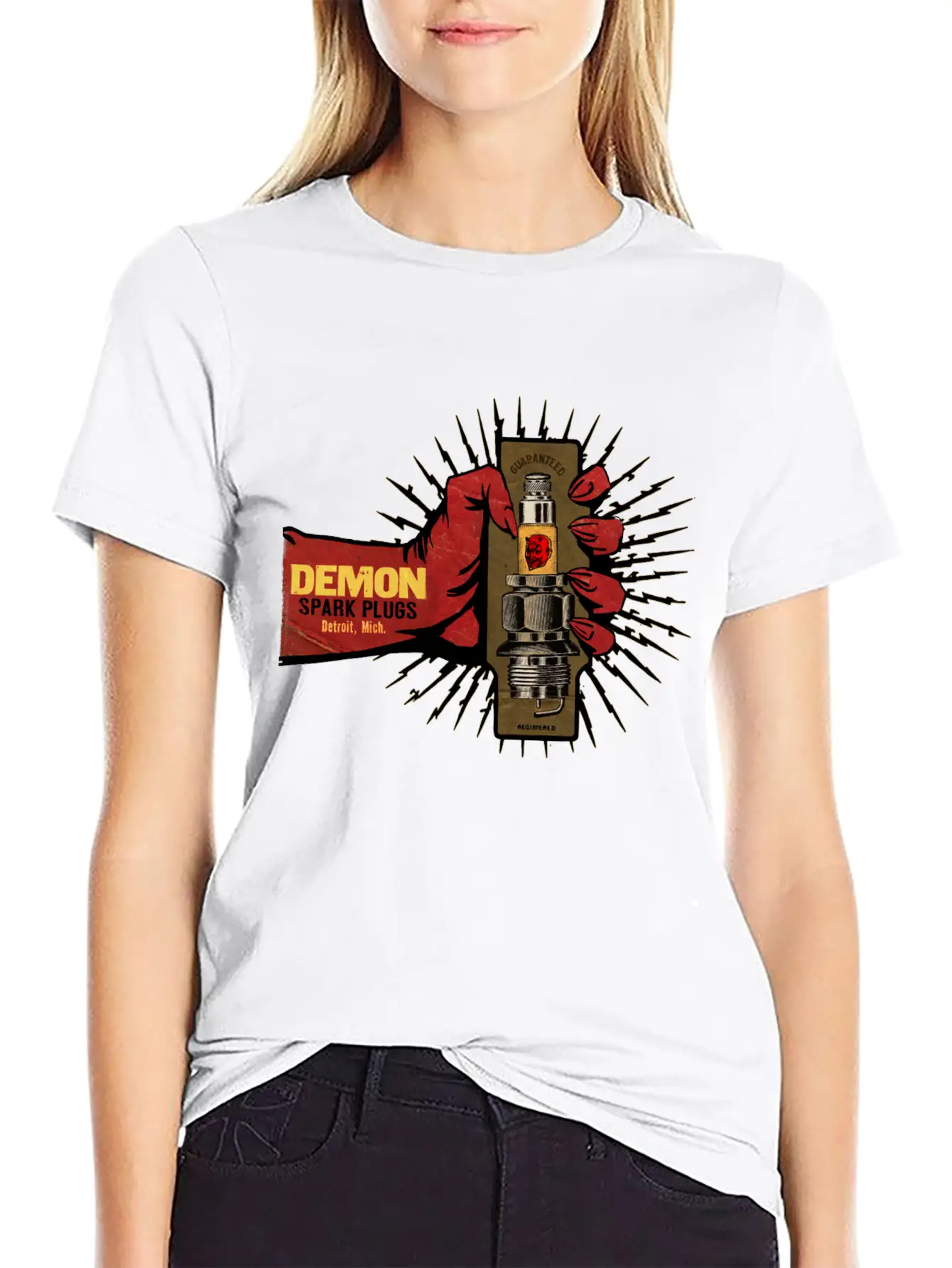 Vintage Spark Plug Ad Basic Graphic T-Shirt – Daily Comfort In Soft Cotton