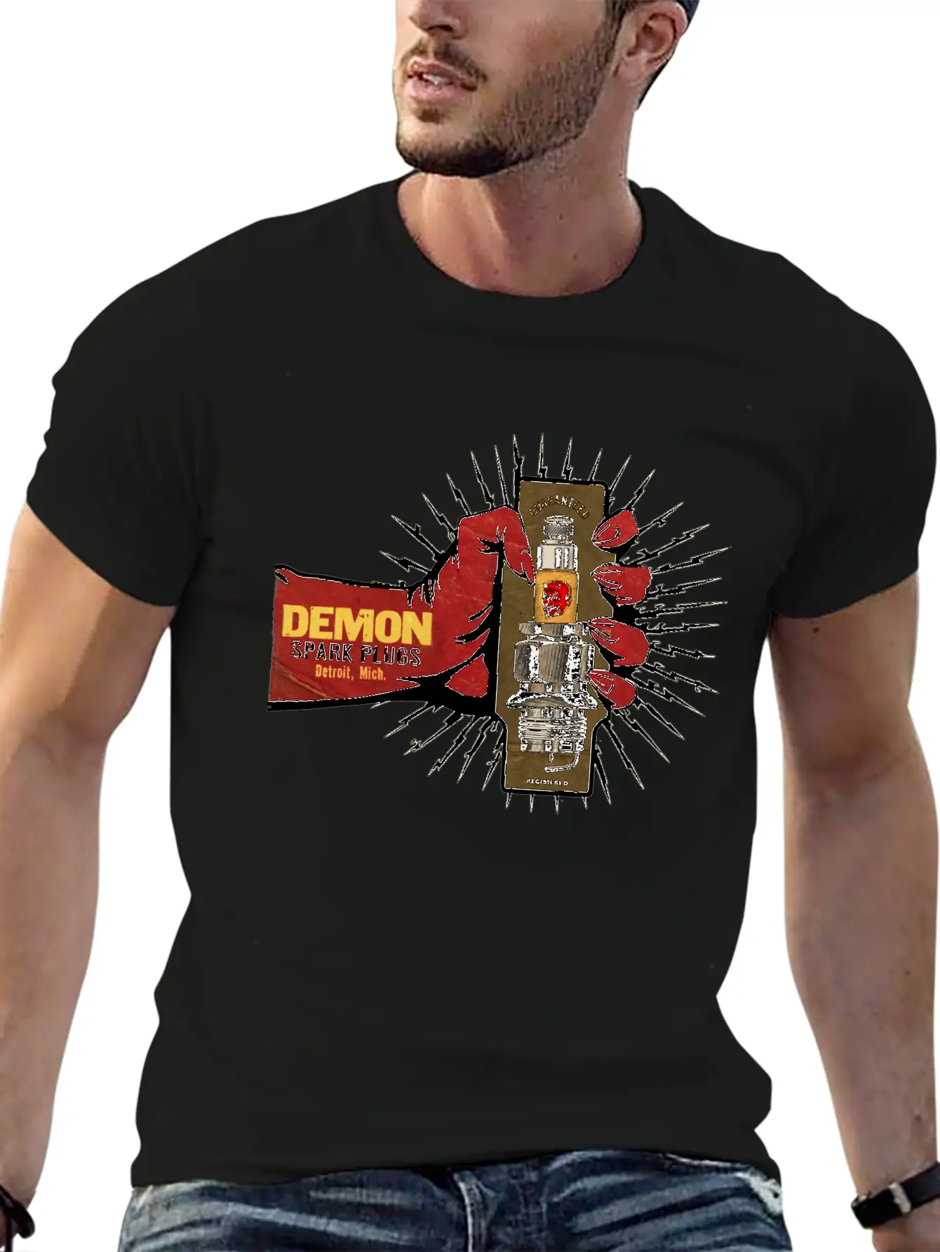 Vintage Spark Plug Ad Basic Graphic T-Shirt – Daily Comfort In Soft Cotton