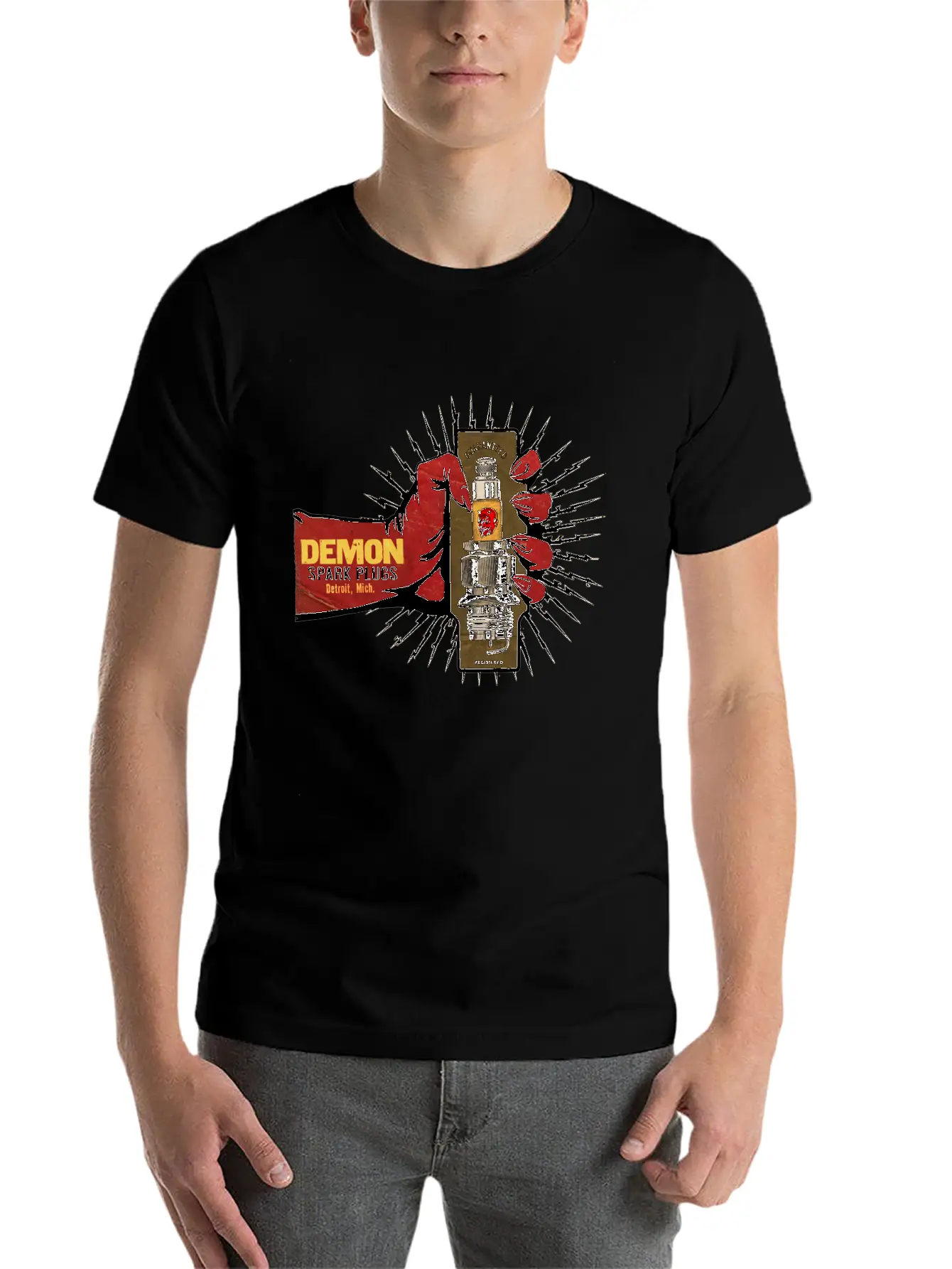Vintage Spark Plug Ad Basic Graphic T-Shirt – Daily Comfort In Soft Cotton