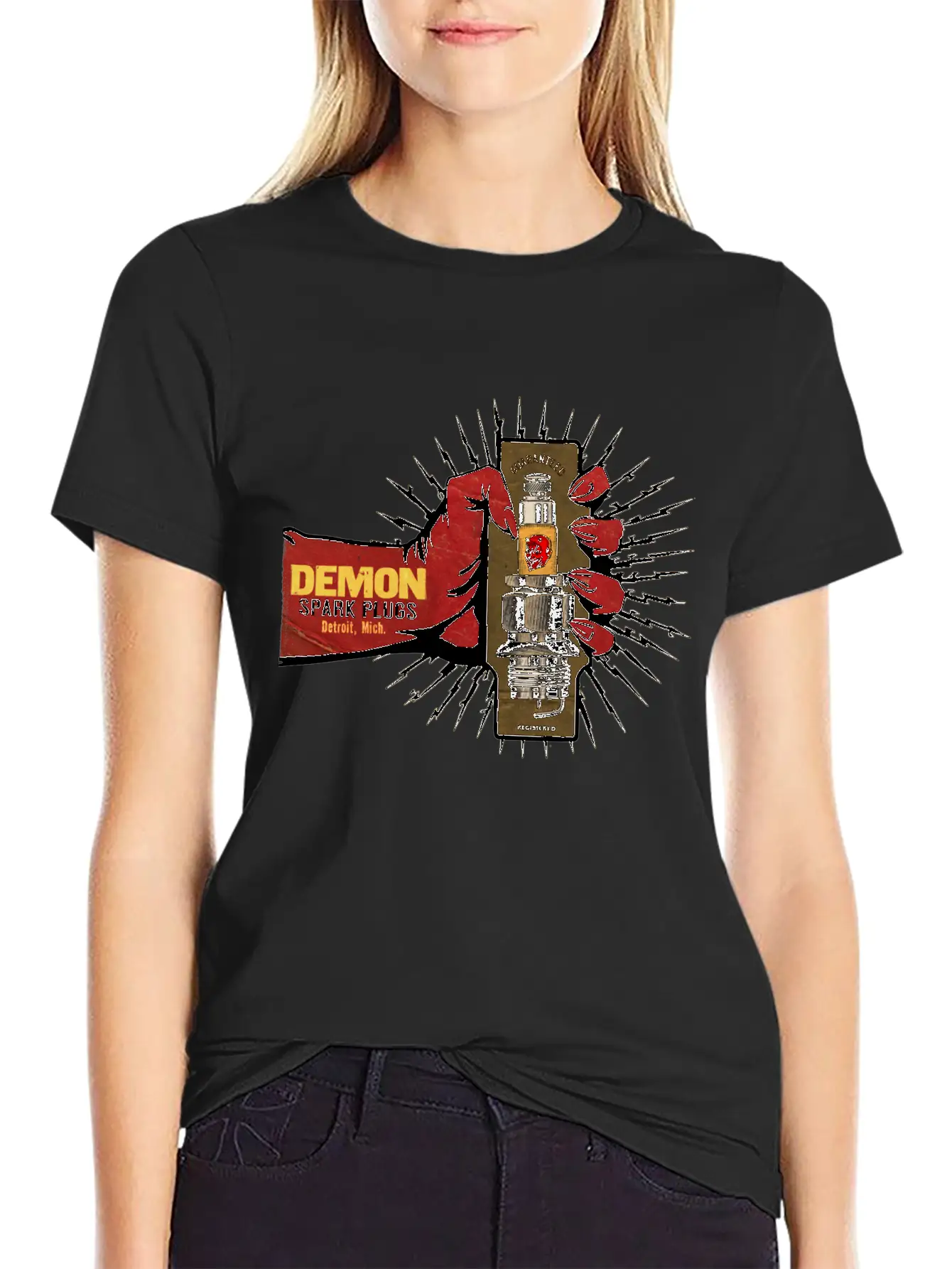 Vintage Spark Plug Ad Basic Graphic T-Shirt – Daily Comfort In Soft Cotton