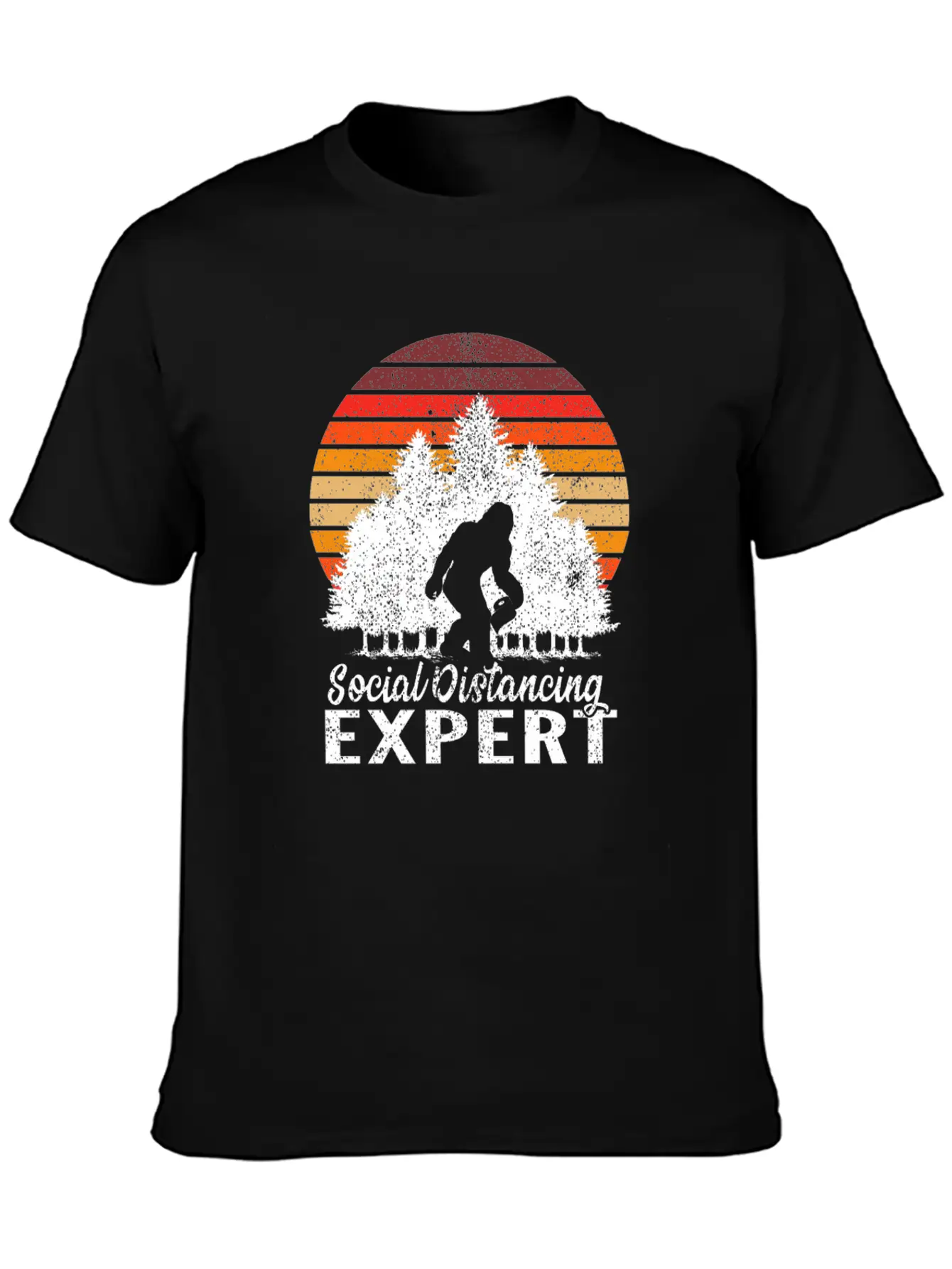 Vintage Sunrise Retro Sunset Bigfoot Social Classic Fit Graphic Tee For Daily Comfort – Unisex Cotton Shirt