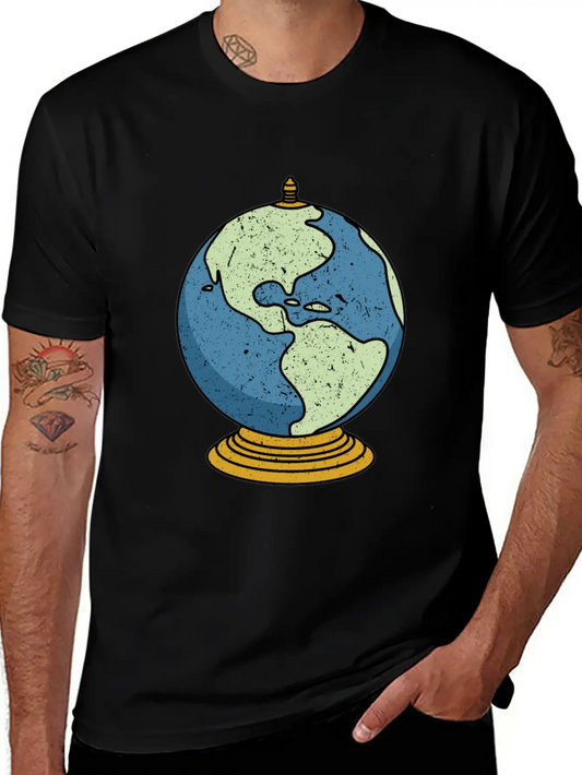 Vintage Tabletop Desk Globe Unisex Casual T-Shirt ��� Clean Design For Daily Comfort