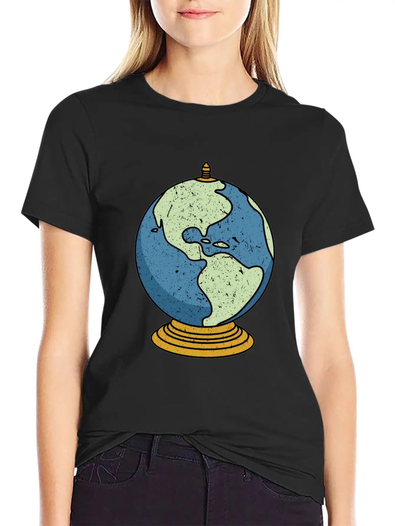 Vintage Tabletop Desk Globe Unisex Casual T-Shirt ��� Clean Design For Daily Comfort
