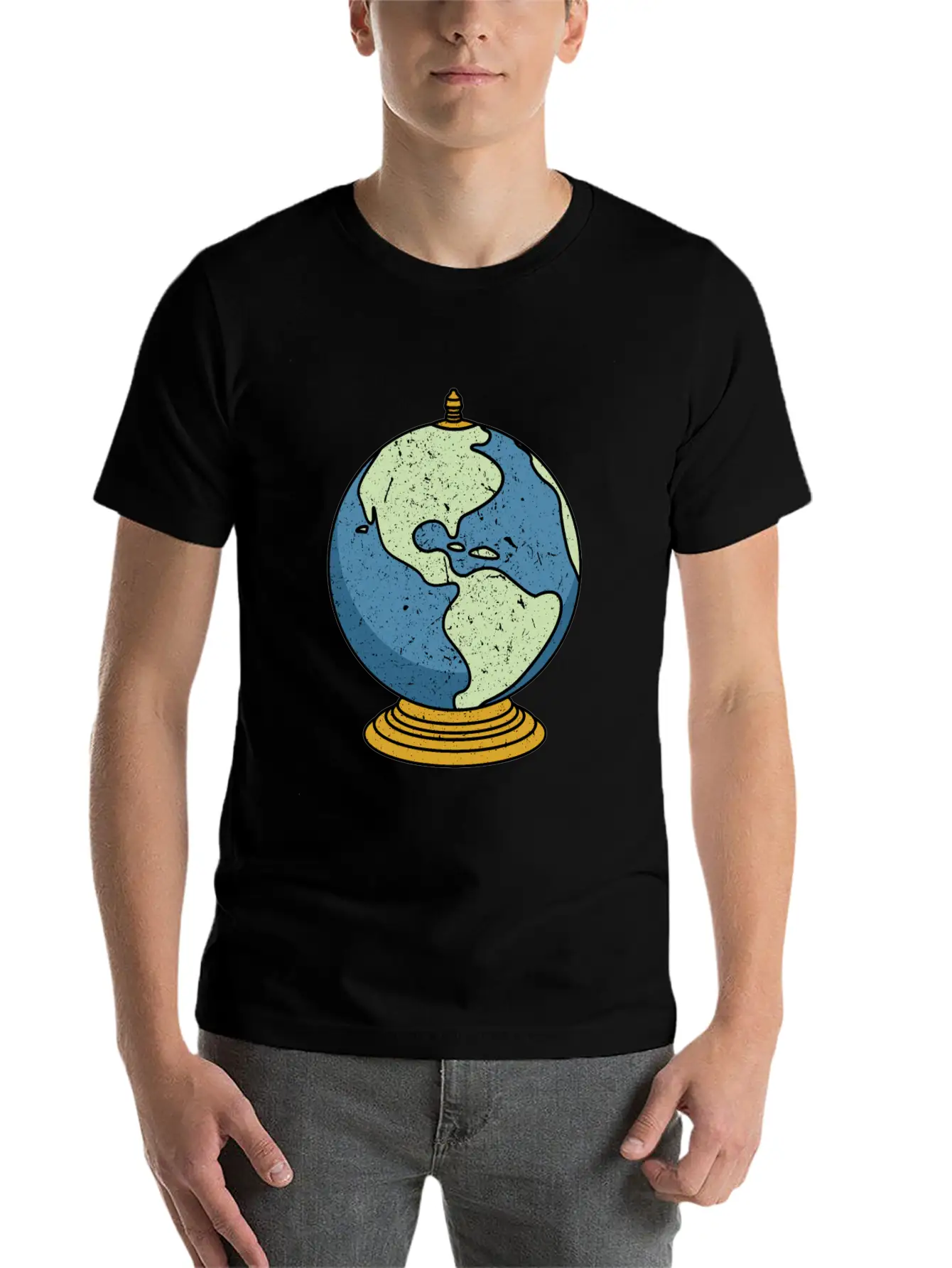 Vintage Tabletop Desk Globe Unisex Casual T-Shirt ��� Clean Design For Daily Comfort