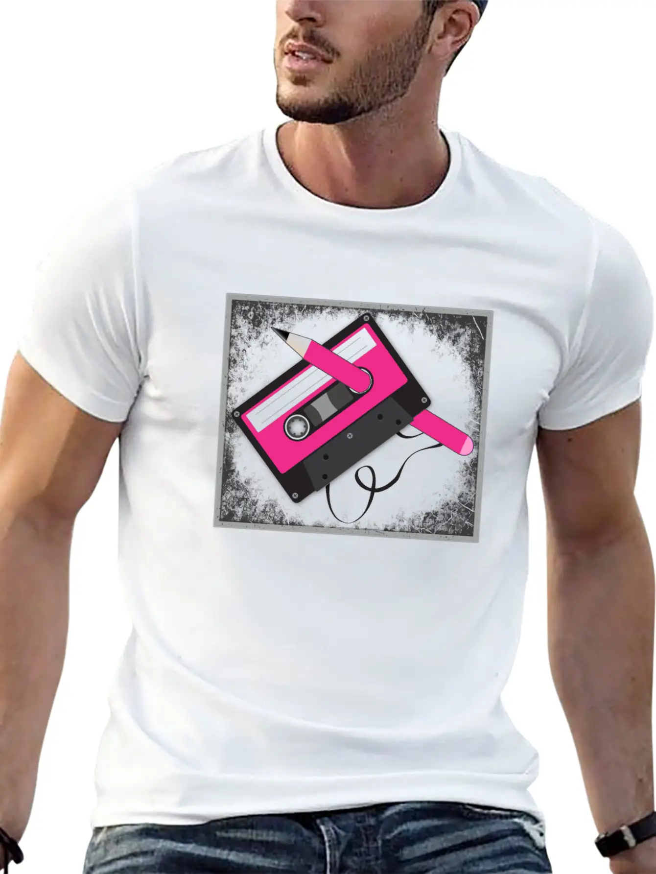 Vintage Tech Cassette Tape Unisex Casual T-Shirt – Clean Design For Daily Comfort