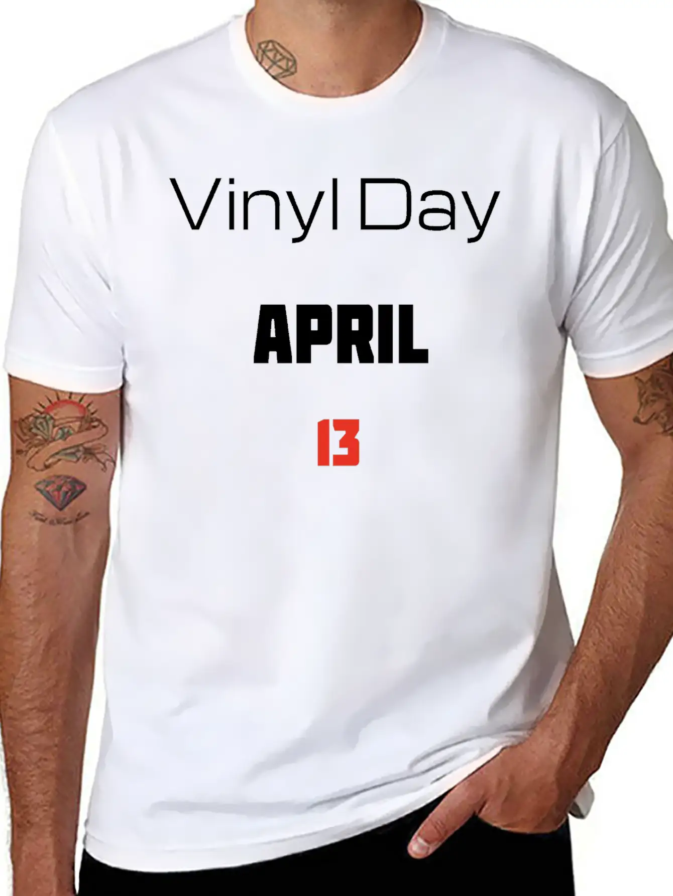 Vinyl Day April 13 Lightweight Cotton T-Shirt – Daily Comfort Graphic Shirt