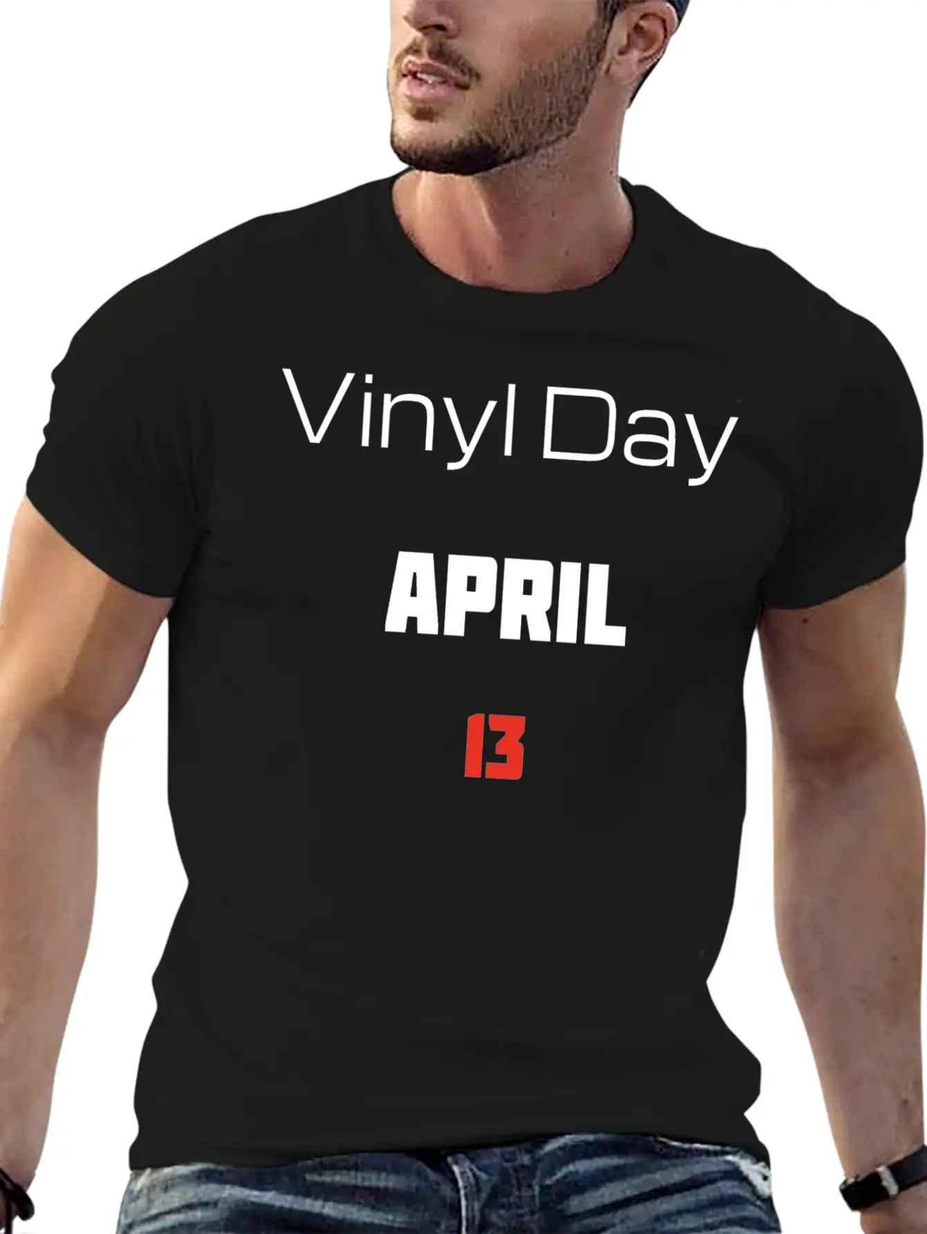 Vinyl Day April 13 Lightweight Cotton T-Shirt – Daily Comfort Graphic Shirt