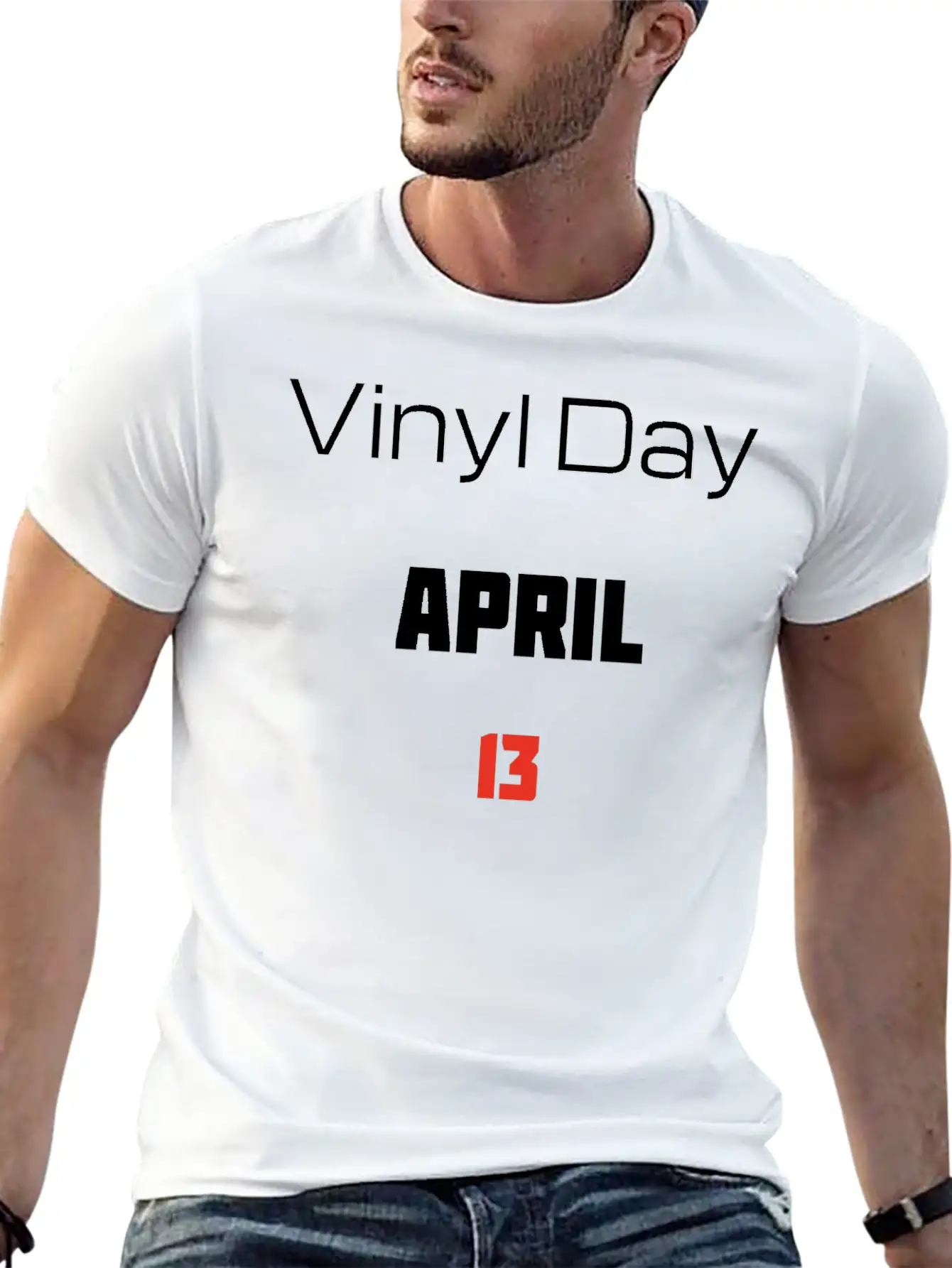 Vinyl Day April 13 Lightweight Cotton T-Shirt – Daily Comfort Graphic Shirt