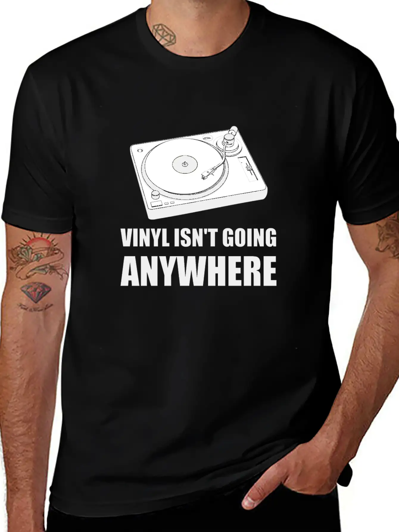 Vinyl Is Not Going Anywhere Lightweight Cotton T-Shirt – Daily Comfort Graphic Shirt