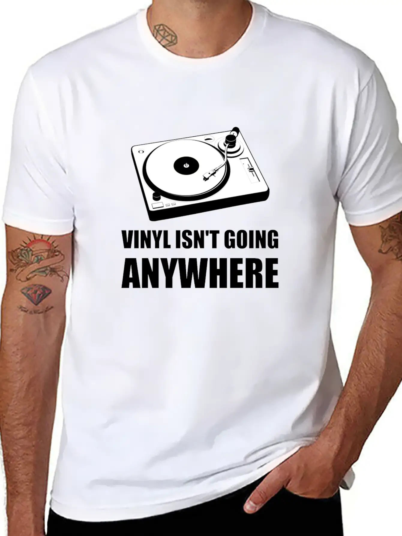 Vinyl Is Not Going Anywhere Lightweight Cotton T-Shirt – Daily Comfort Graphic Shirt