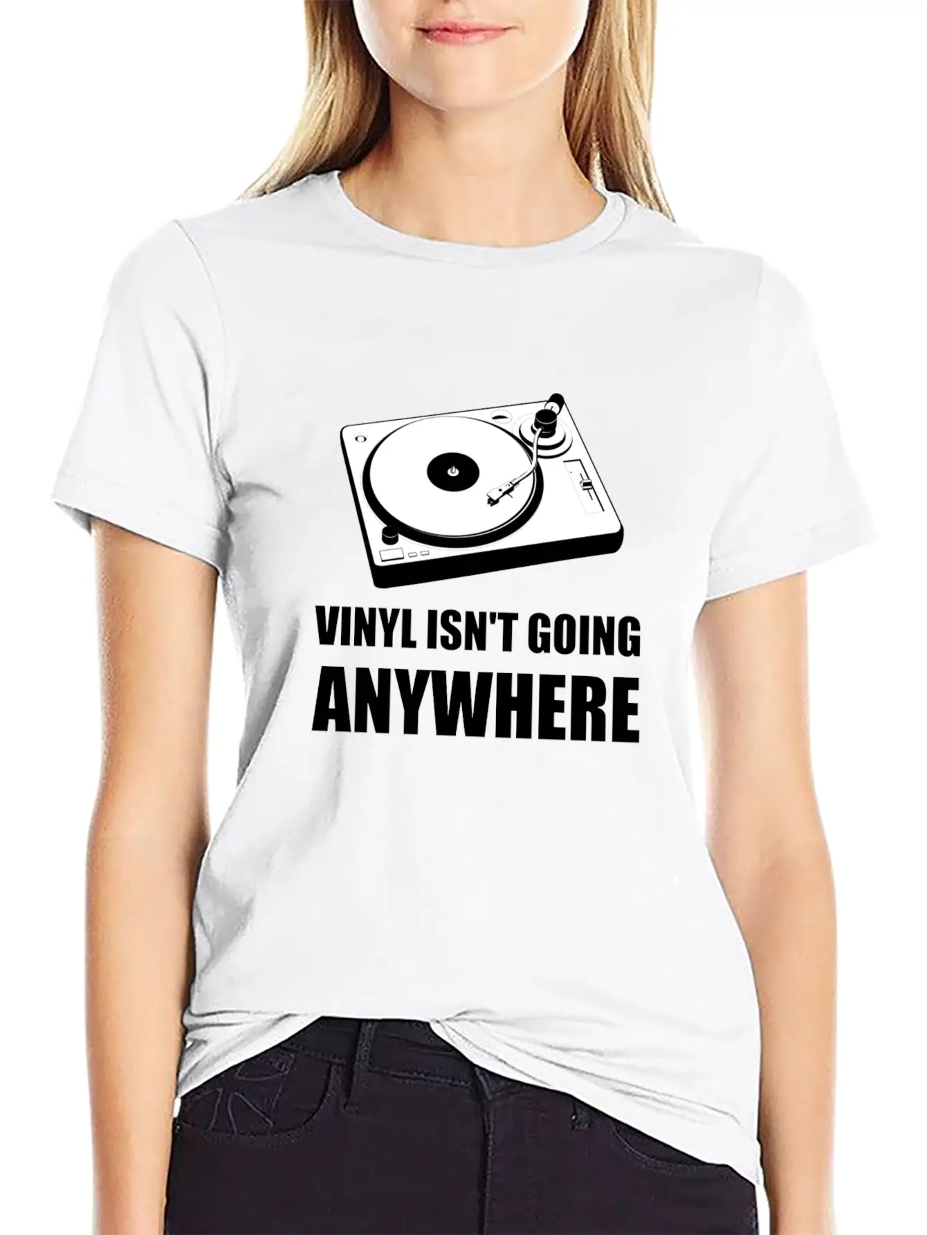 Vinyl Is Not Going Anywhere Lightweight Cotton T-Shirt – Daily Comfort Graphic Shirt