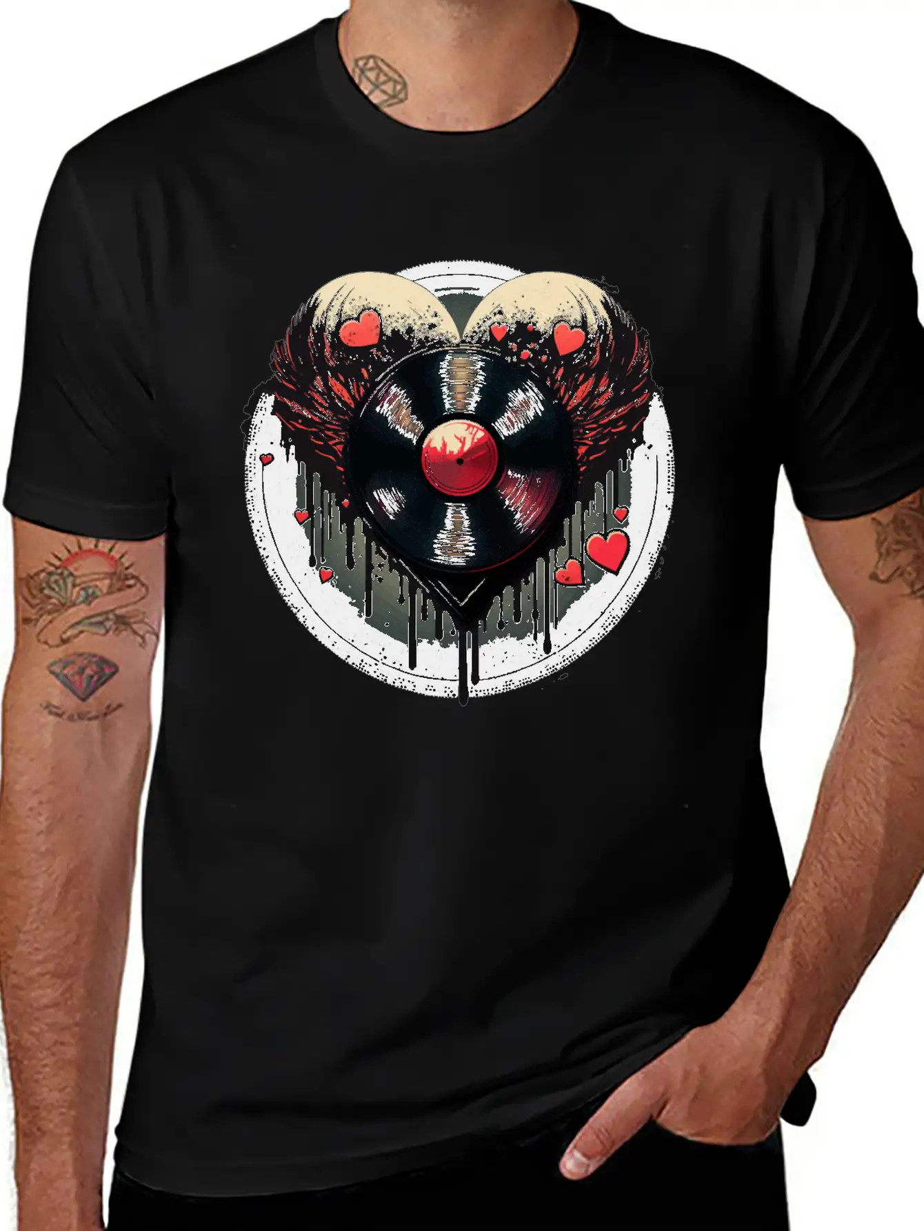 Vinyl Record Collector Lightweight Cotton T-Shirt – Daily Comfort Graphic Shirt