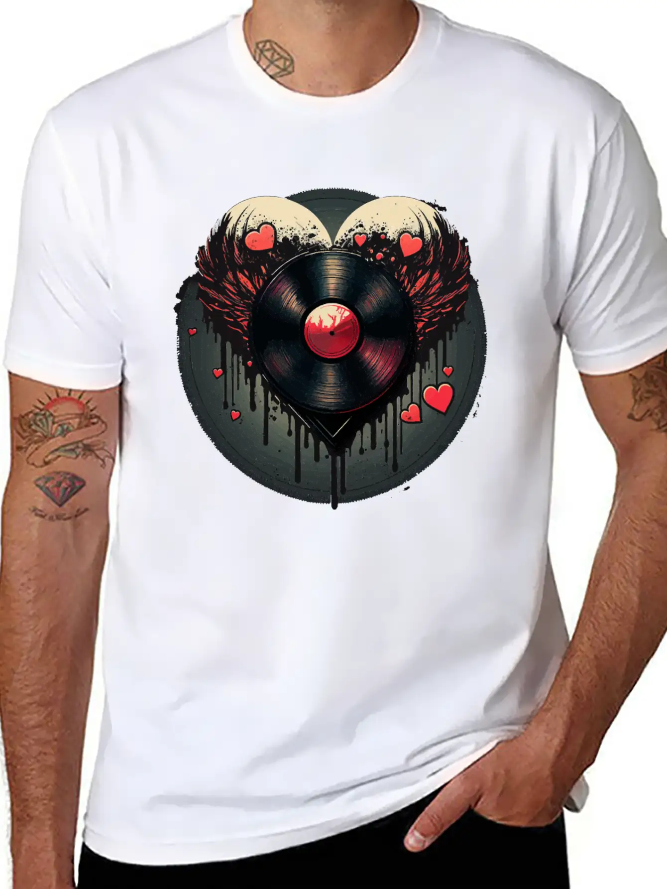 Vinyl Record Collector Lightweight Cotton T-Shirt – Daily Comfort Graphic Shirt