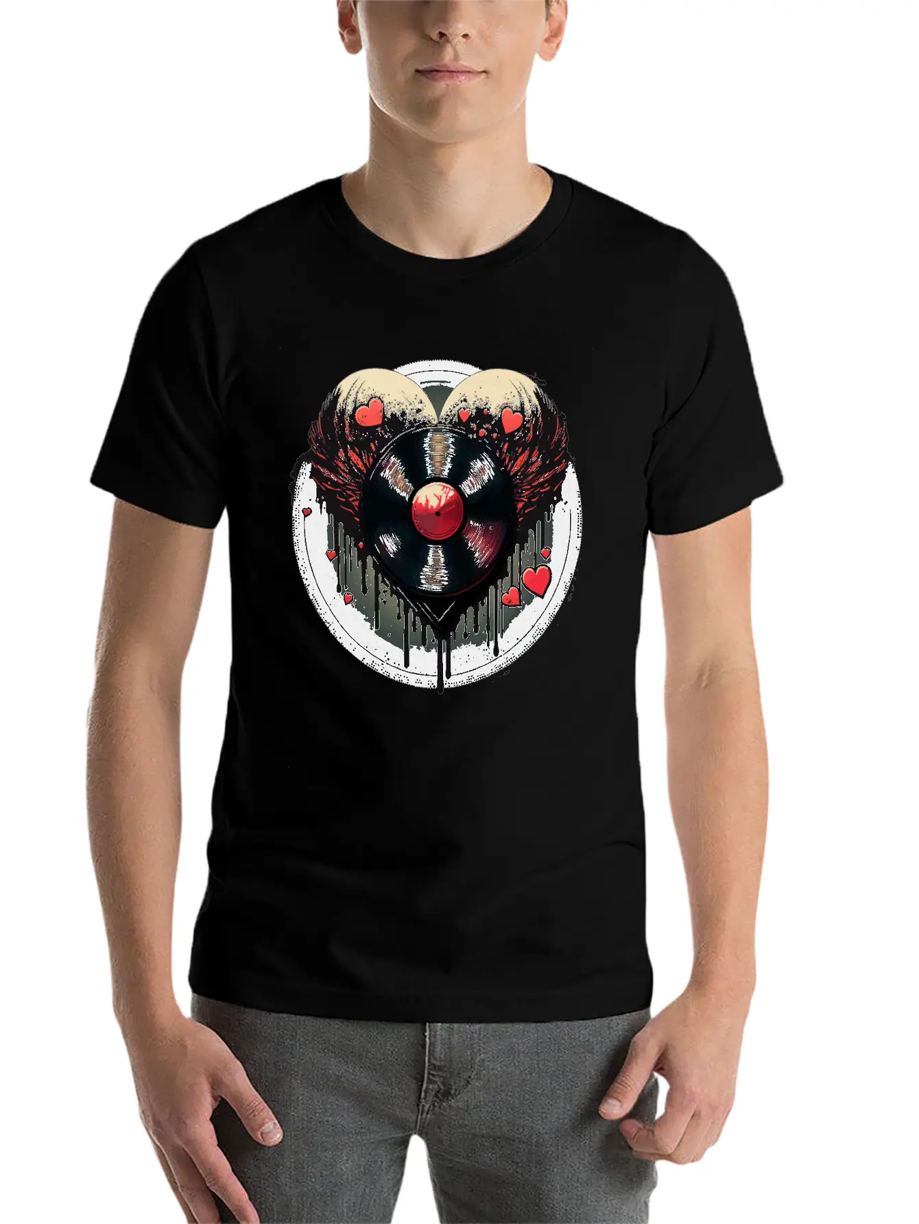 Vinyl Record Collector Lightweight Cotton T-Shirt – Daily Comfort Graphic Shirt