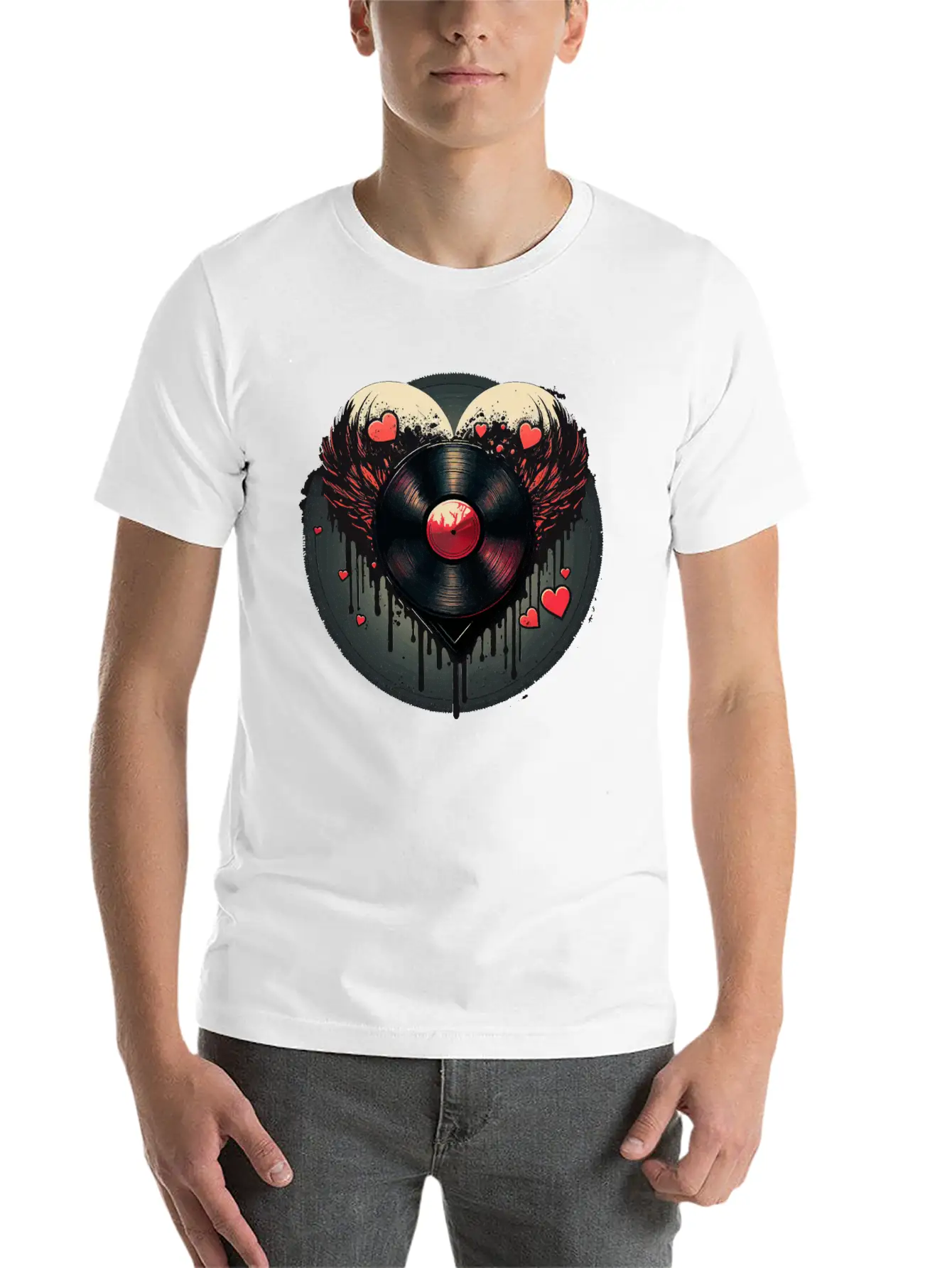 Vinyl Record Collector Lightweight Cotton T-Shirt – Daily Comfort Graphic Shirt