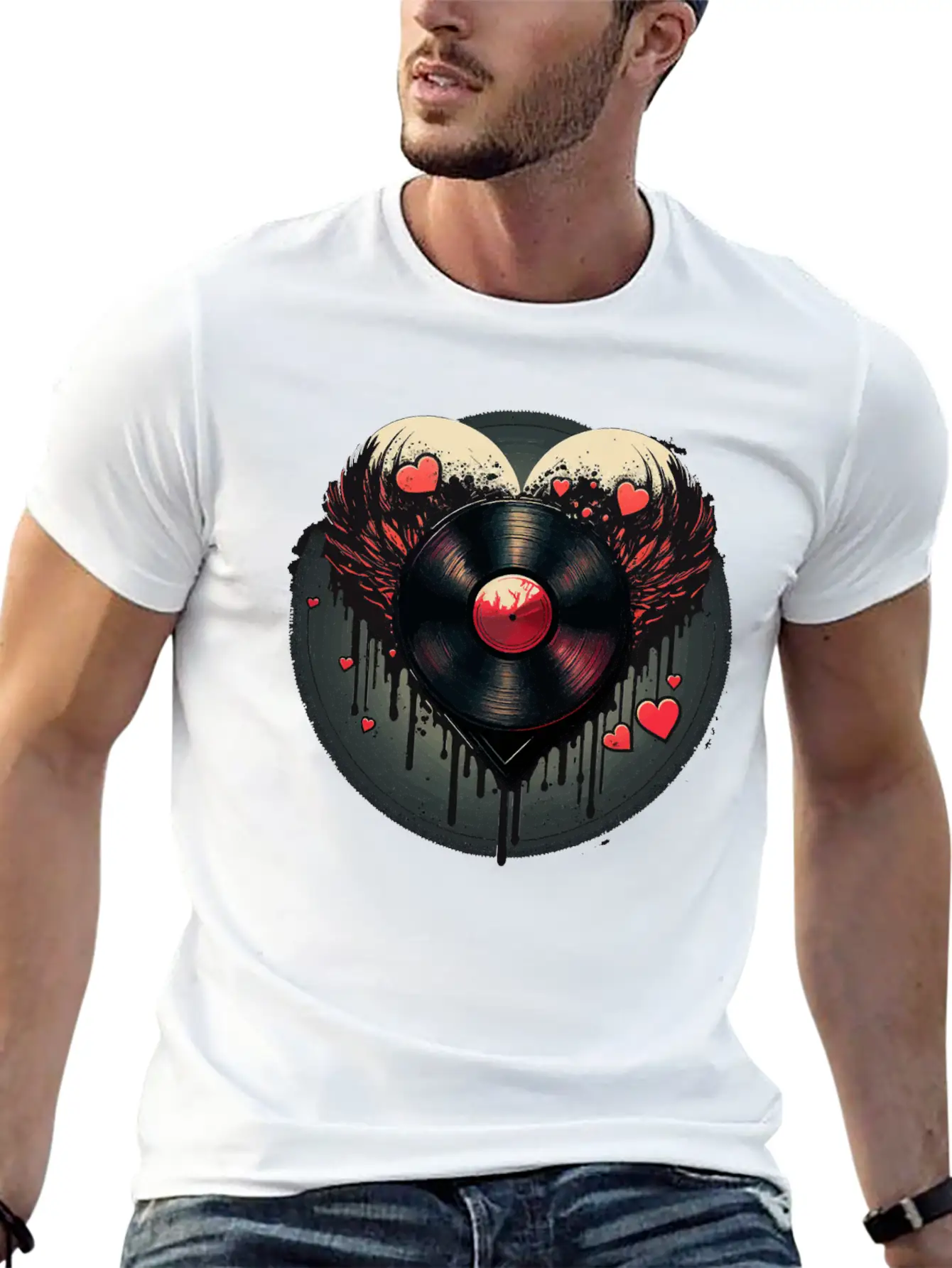 Vinyl Record Collector Lightweight Cotton T-Shirt – Daily Comfort Graphic Shirt