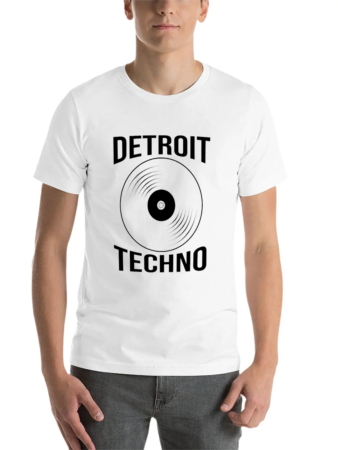 Vinyl Record Dj Edm Detroit Techno Unisex Casual T-Shirt – Clean Design For Daily Comfort